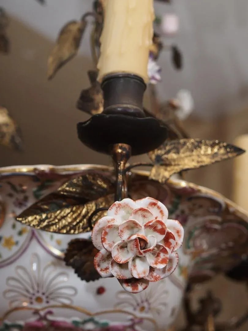 Antique French Porcelain Chandelier - 6