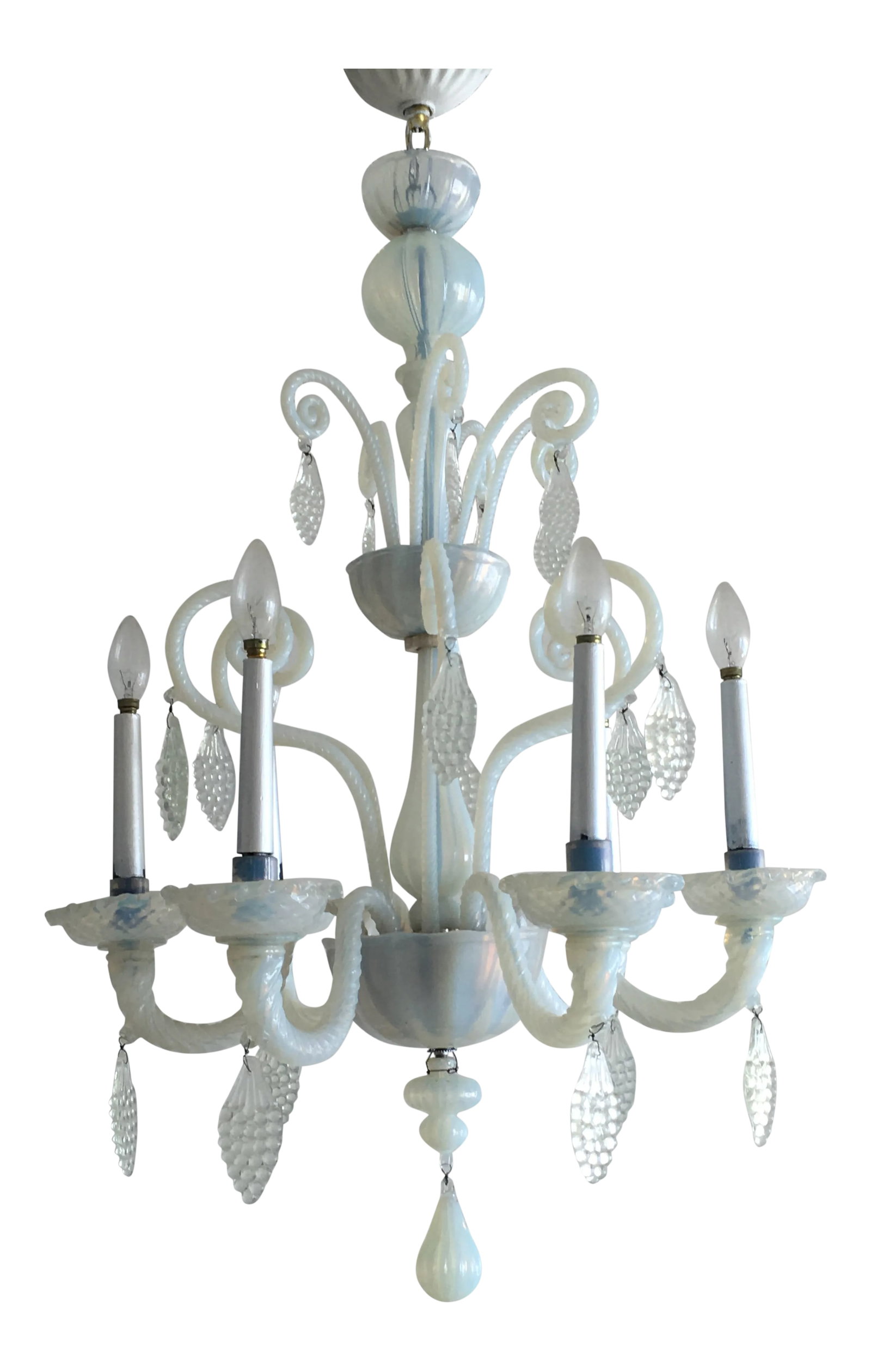 Vintage Opalescent Murano Glass Chandelier (1 of 13)