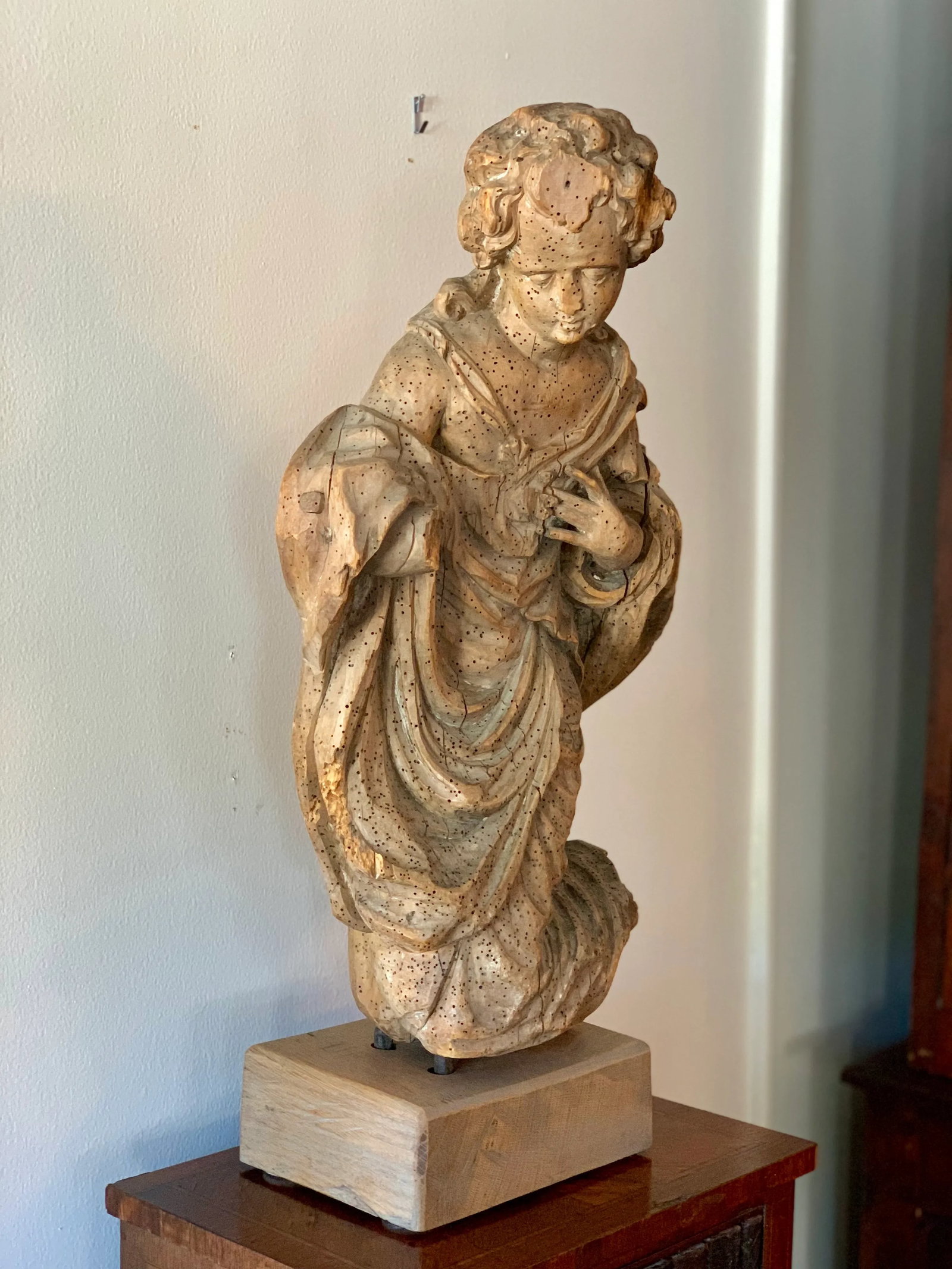 Antique Carved Architectural Figure - 3