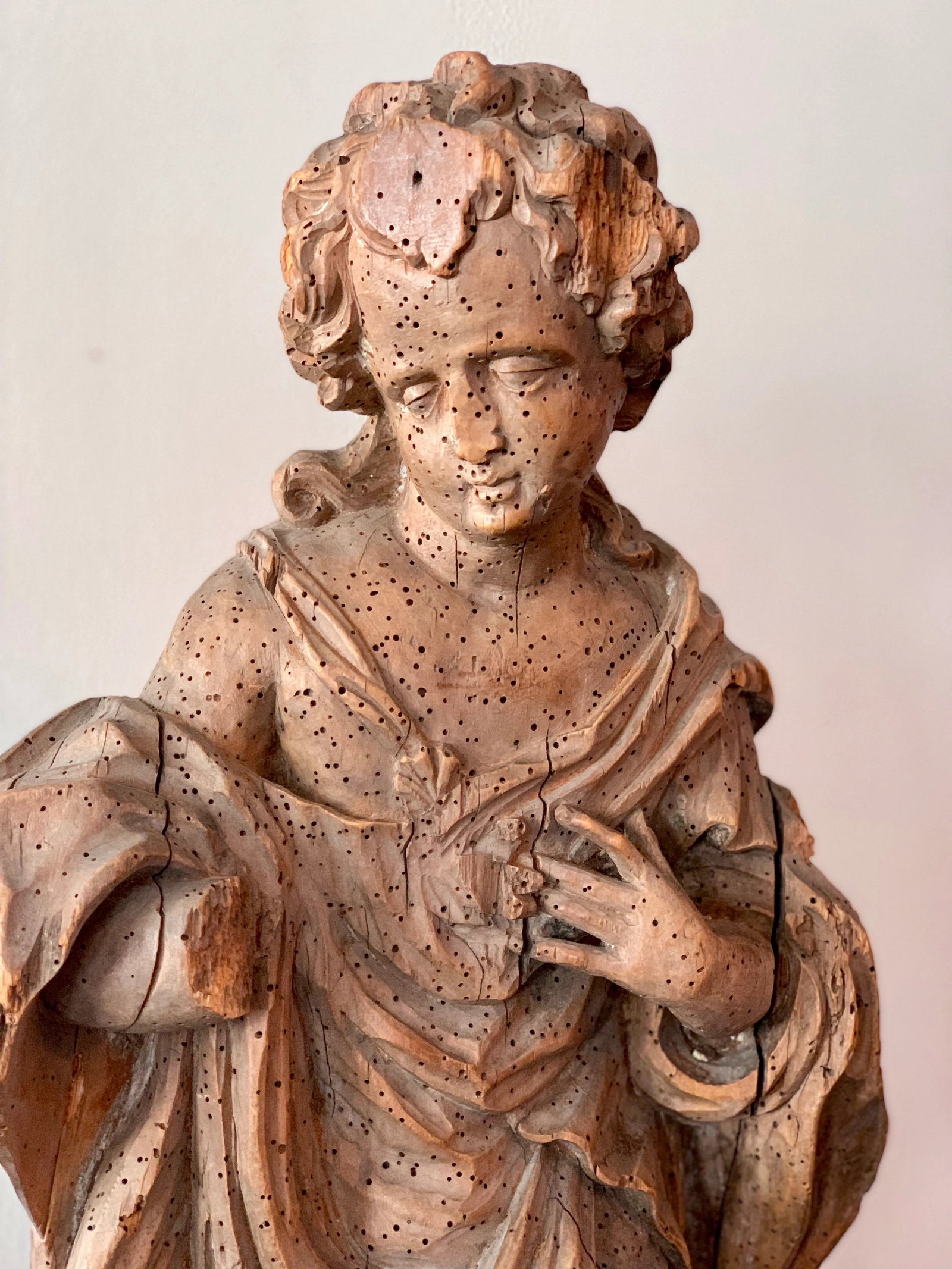 Antique Carved Architectural Figure - 6