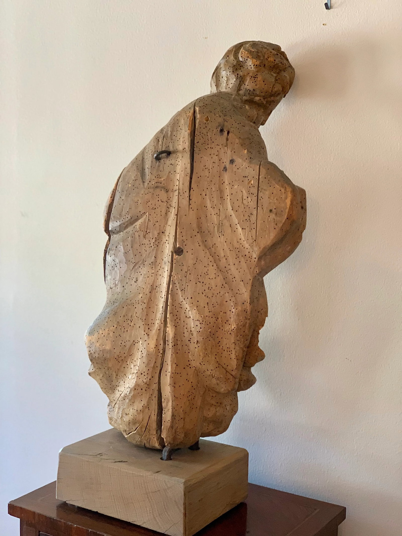 Antique Carved Architectural Figure - 7