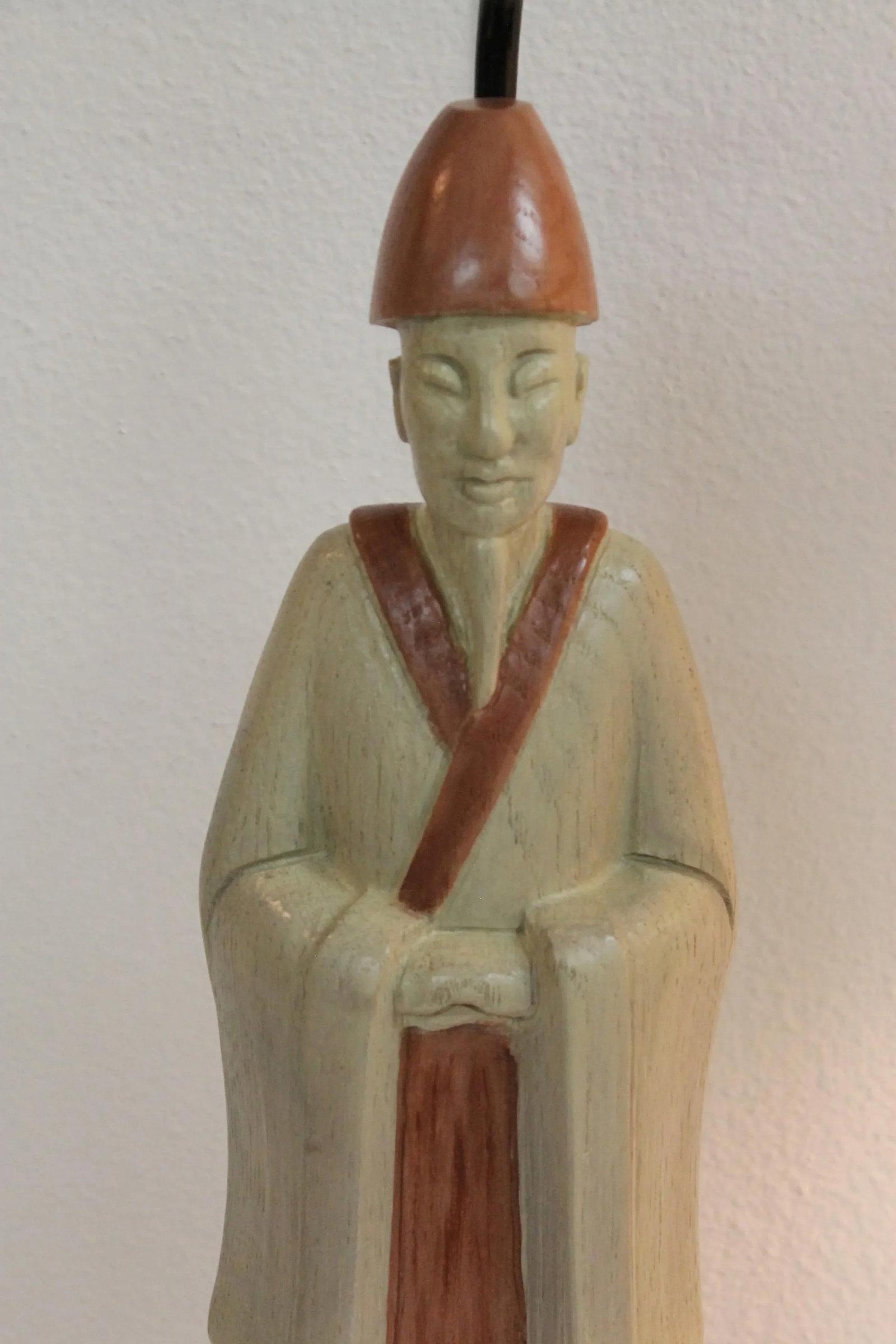 Wood Asian Lamps - a Pair - 8