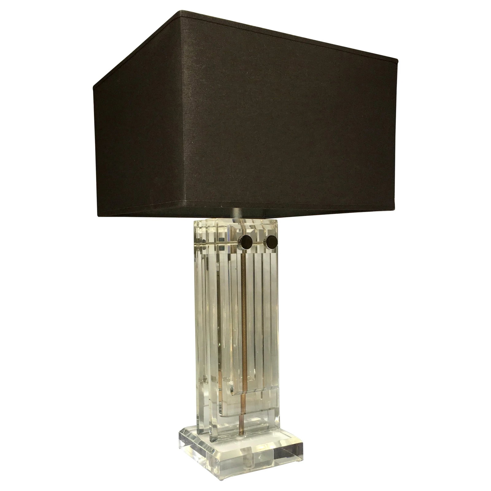 Mid-Century Modern Lucite Skyscraper Table Lamp - 10