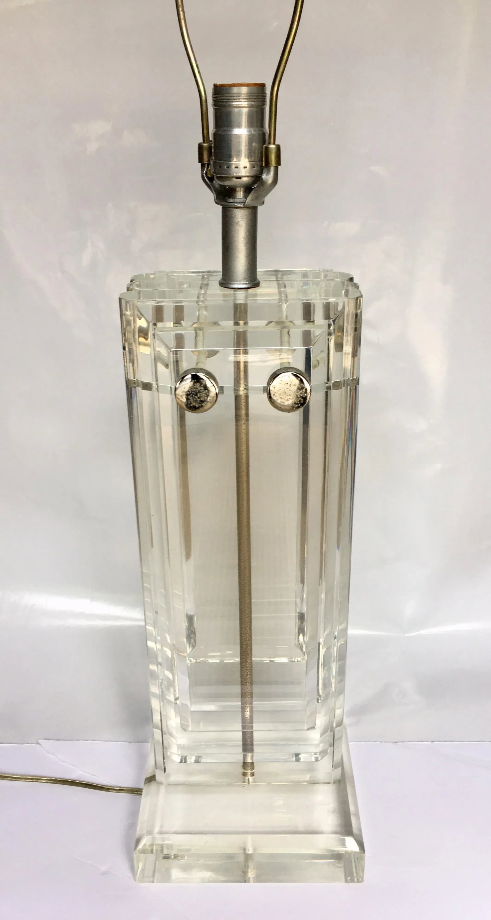 Mid-Century Modern Lucite Skyscraper Table Lamp - 3