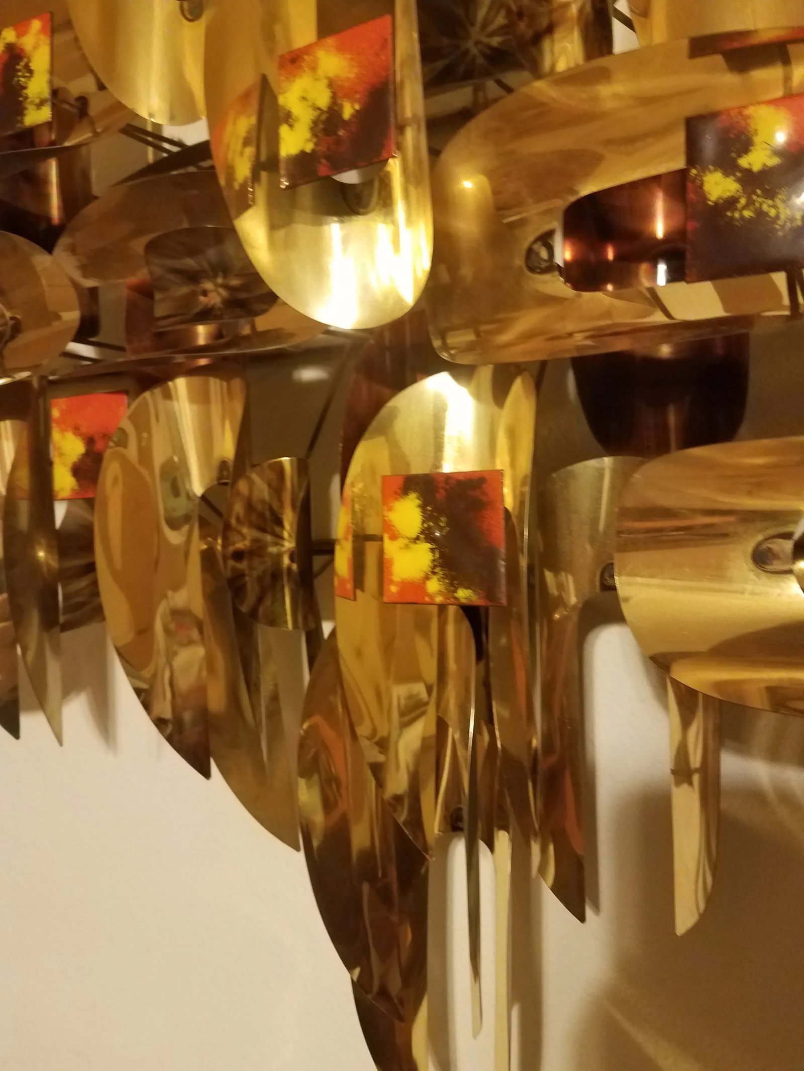 Mid Century Modern Brutalist Brass Copper Wall Sculpture Mid-Century Modern - 10