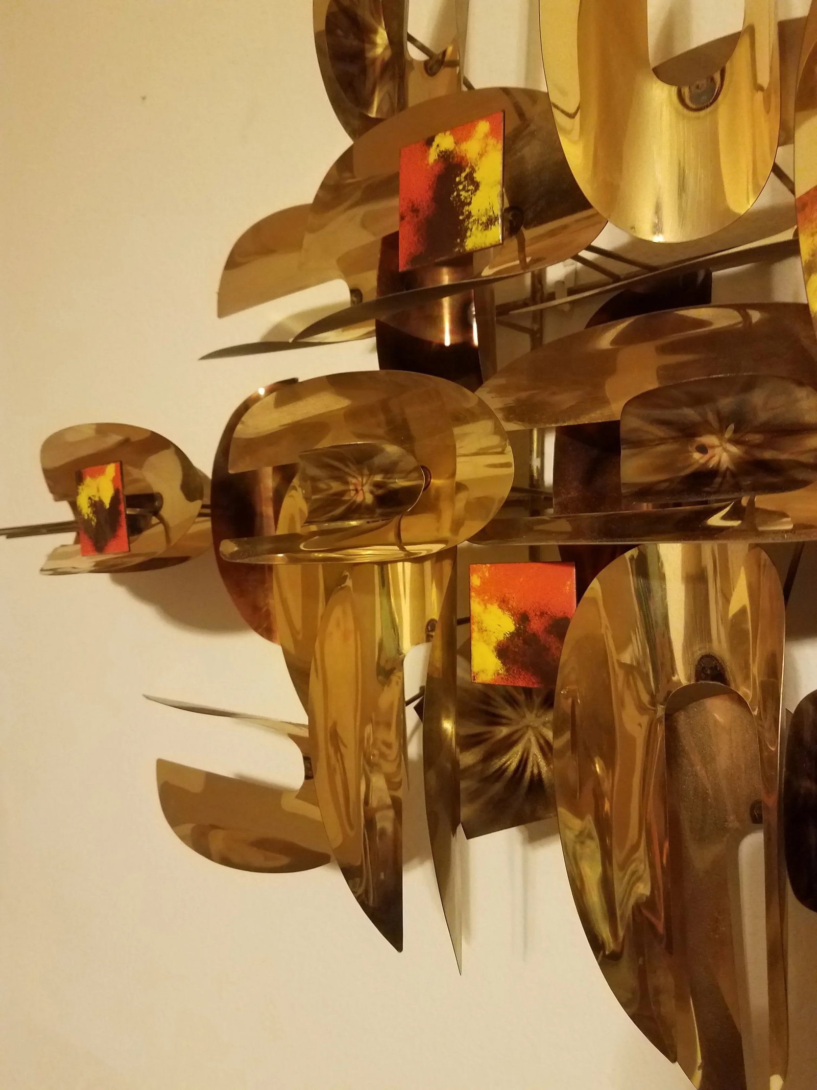 Mid Century Modern Brutalist Brass Copper Wall Sculpture Mid-Century Modern - 11