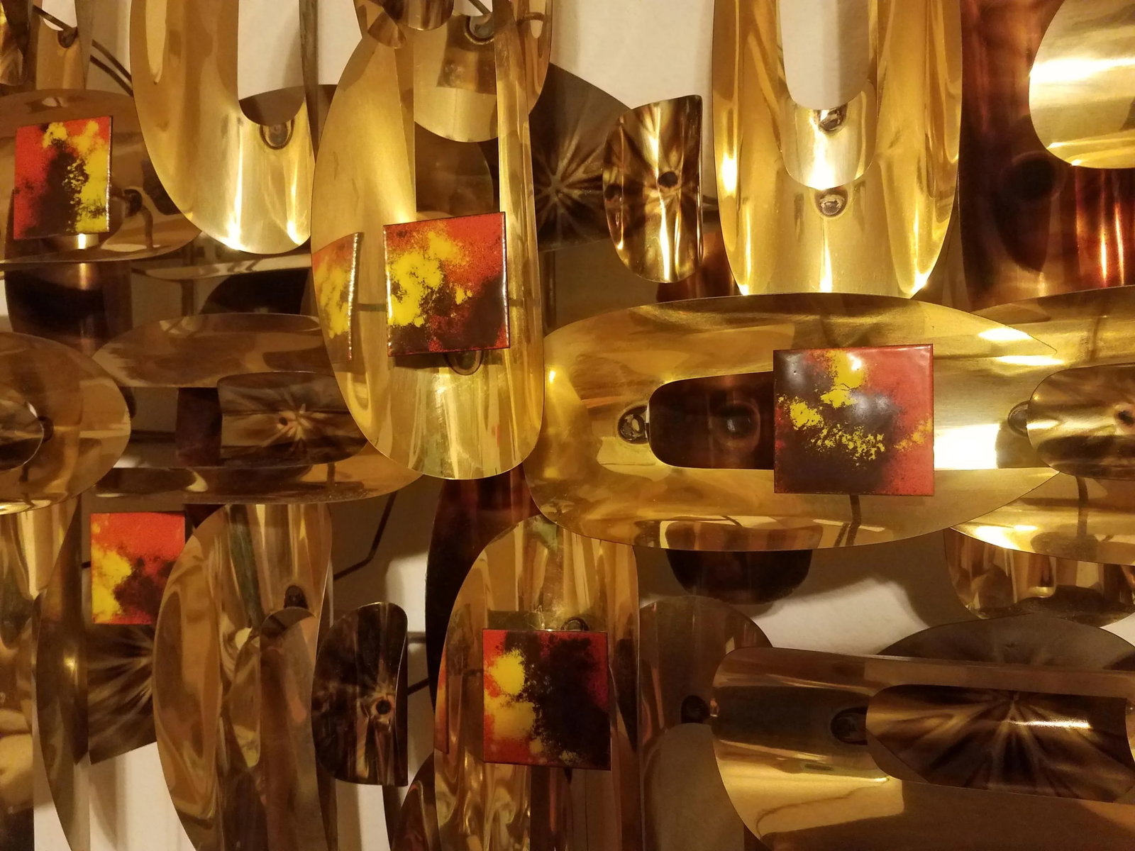 Mid Century Modern Brutalist Brass Copper Wall Sculpture Mid-Century Modern - 6