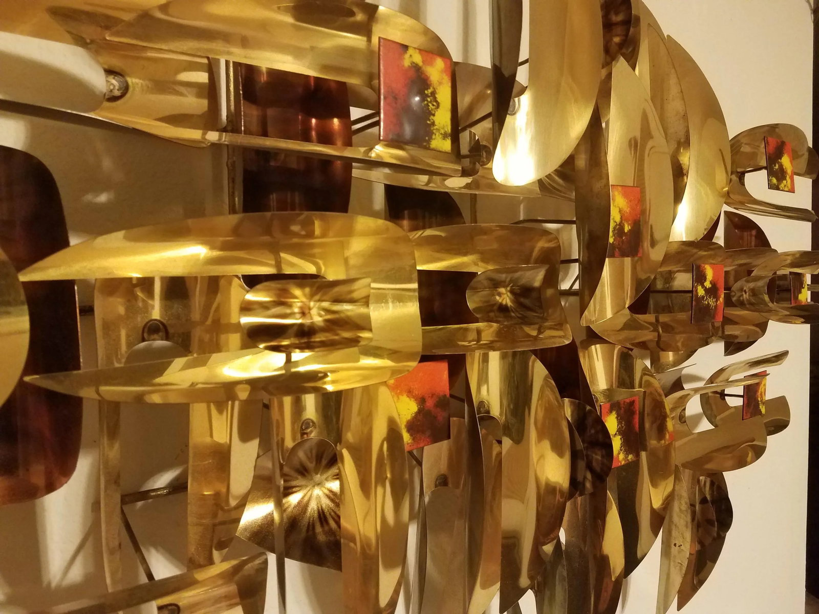 Mid Century Modern Brutalist Brass Copper Wall Sculpture Mid-Century Modern - 7