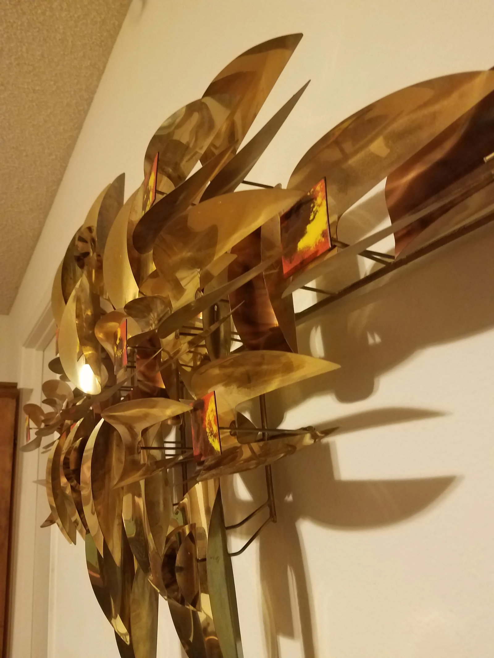 Mid Century Modern Brutalist Brass Copper Wall Sculpture Mid-Century Modern - 8