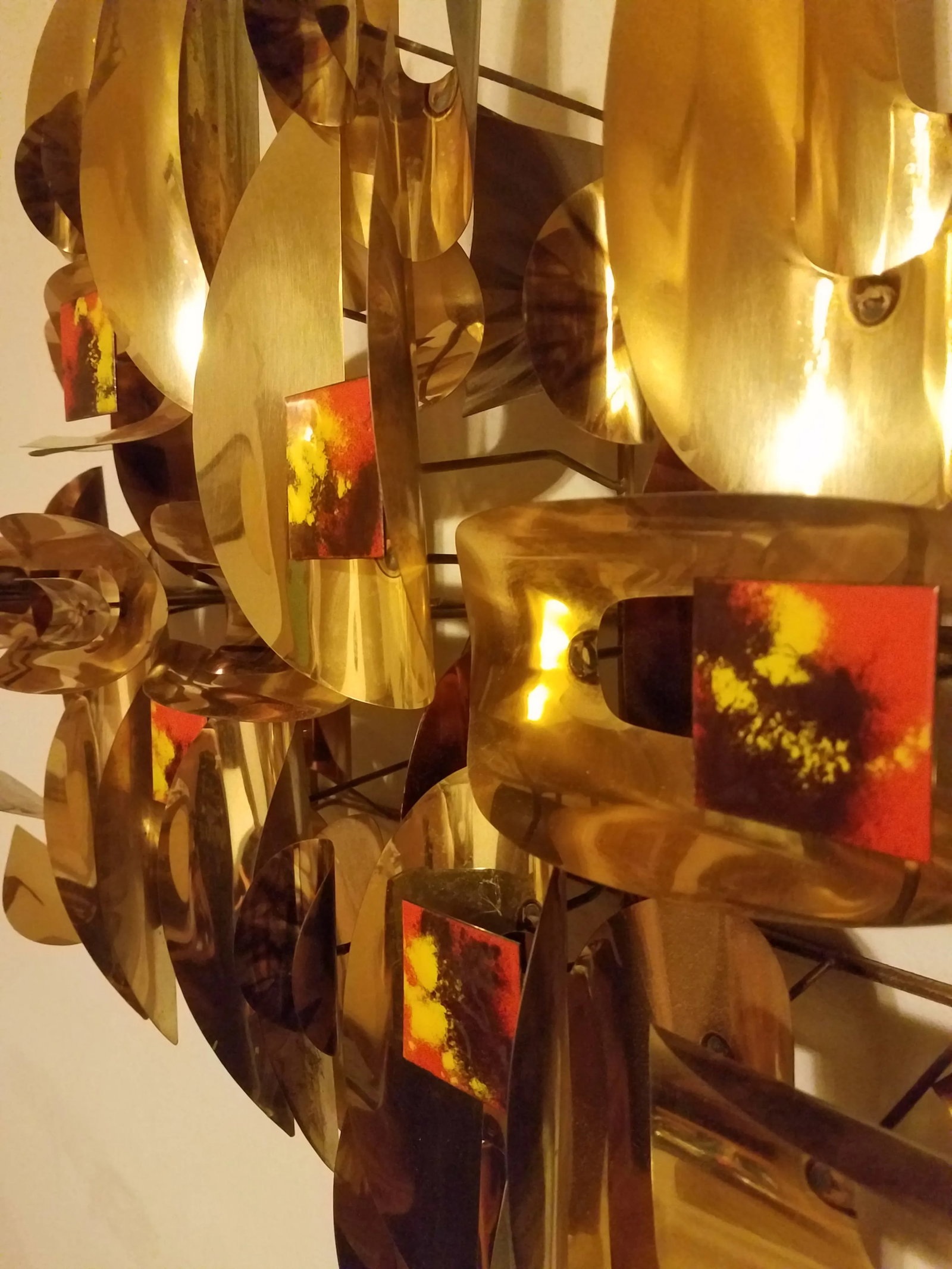 Mid Century Modern Brutalist Brass Copper Wall Sculpture Mid-Century Modern - 9