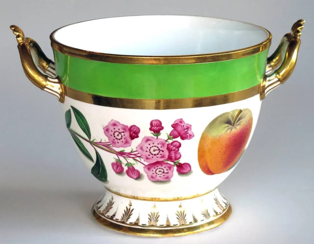 Paris Porcelain Polychromed Double-Handled Cache Pot/Jardiniere - 2