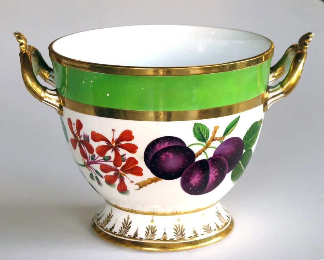 Paris Porcelain Polychromed Double-Handled Cache Pot/Jardiniere - 3