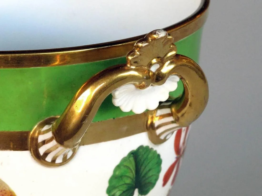 Paris Porcelain Polychromed Double-Handled Cache Pot/Jardiniere - 4