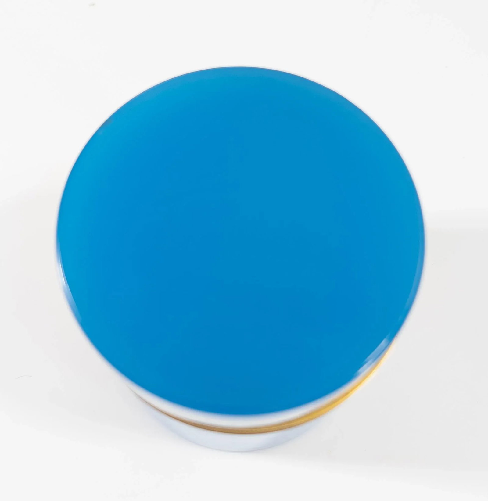 Early 20th Century French Electric Blue Opaline Glass Dresser Box - 7