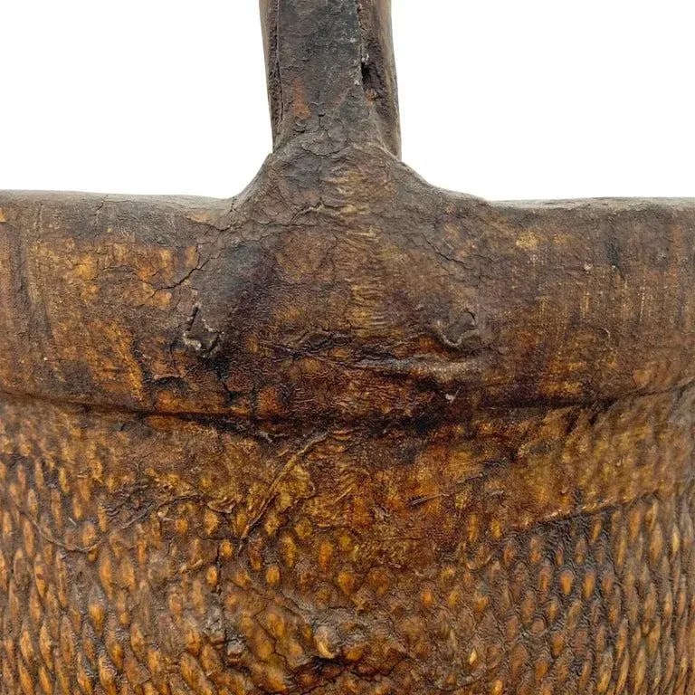 Mid-20th Century Chinese Woven Reed Basket - 4