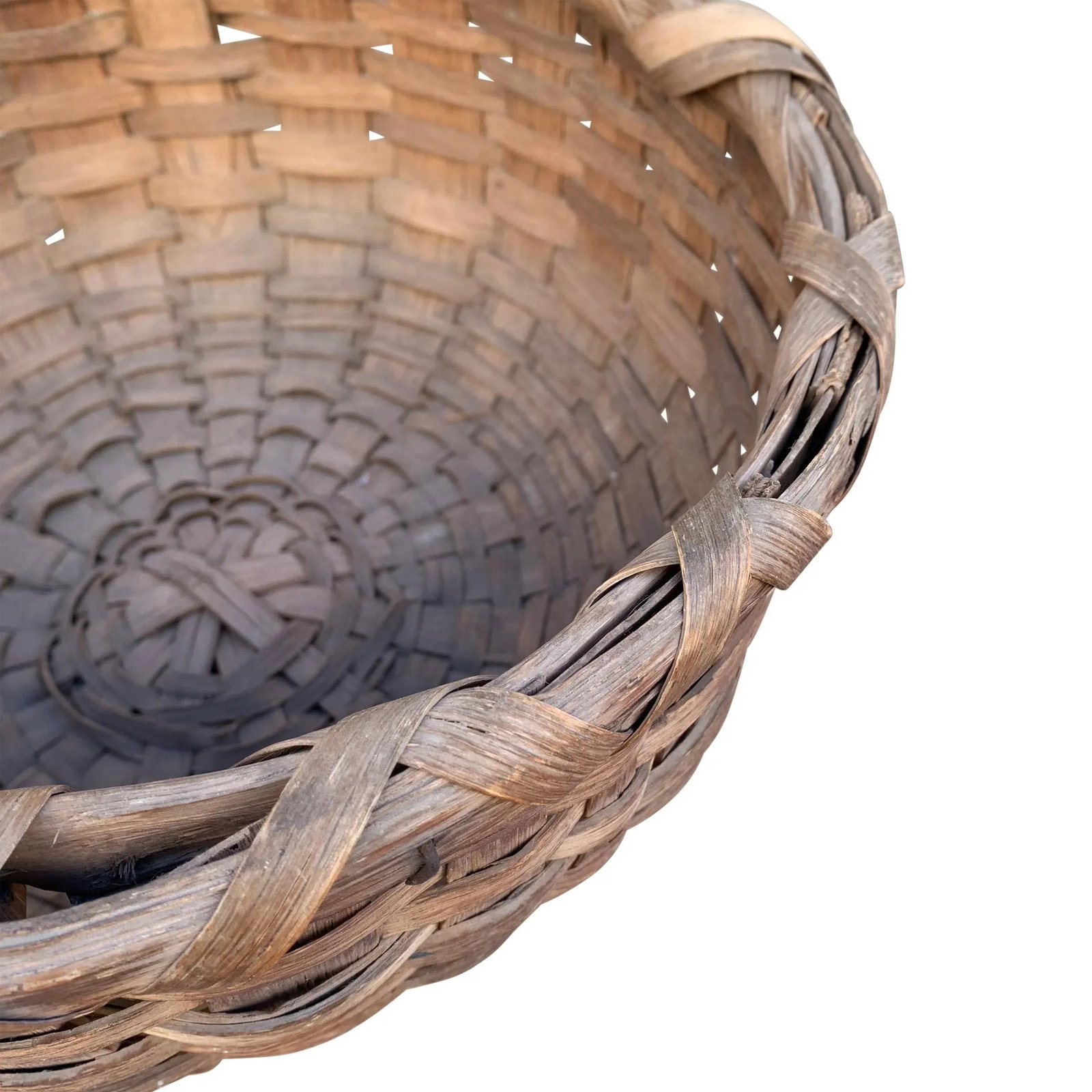 19th Century American Splint Oak Gathering Basket - 6