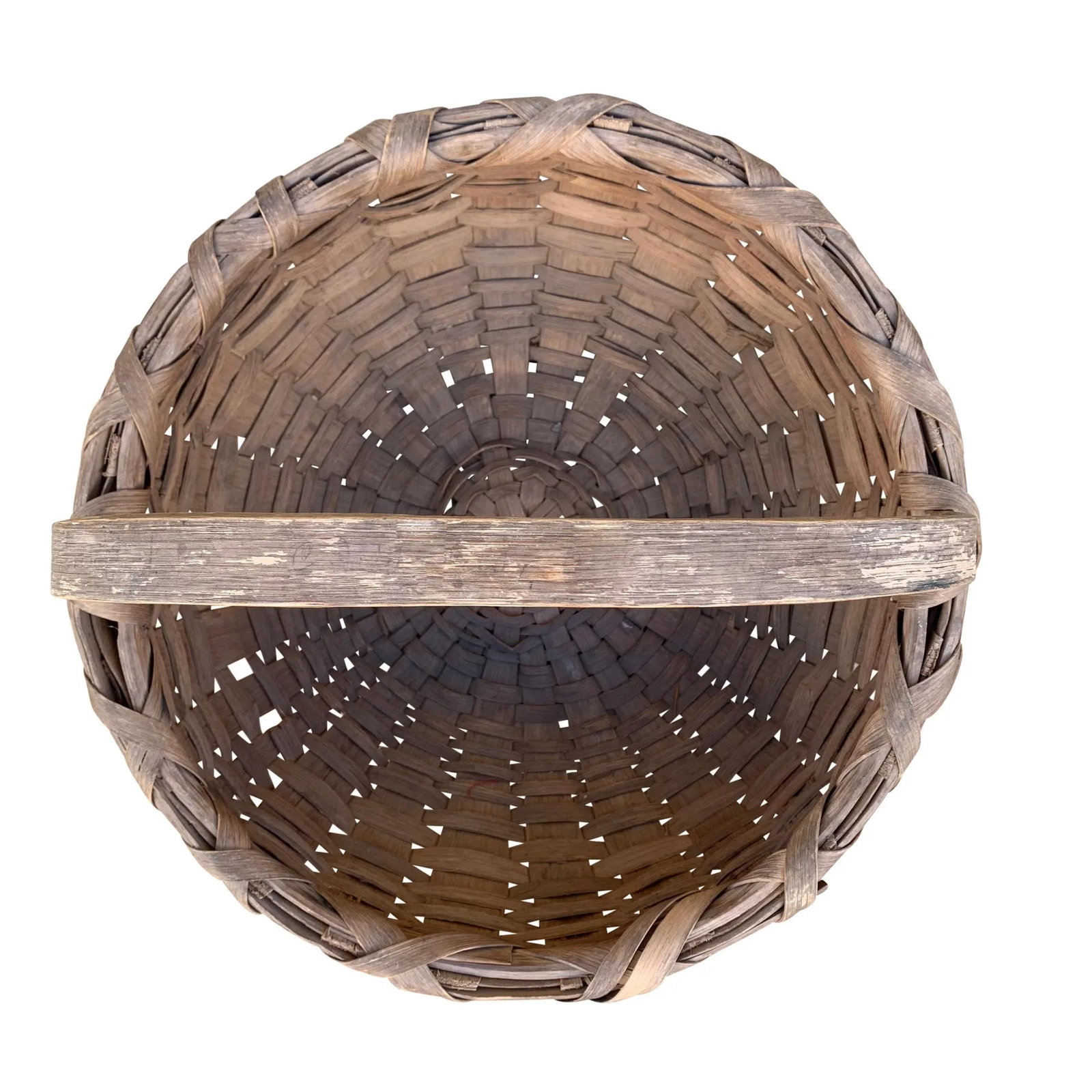 19th Century American Splint Oak Gathering Basket - 7