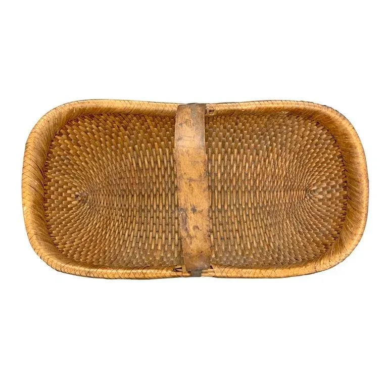 Mid-20th Century Chinese Woven Reed Basket - 4