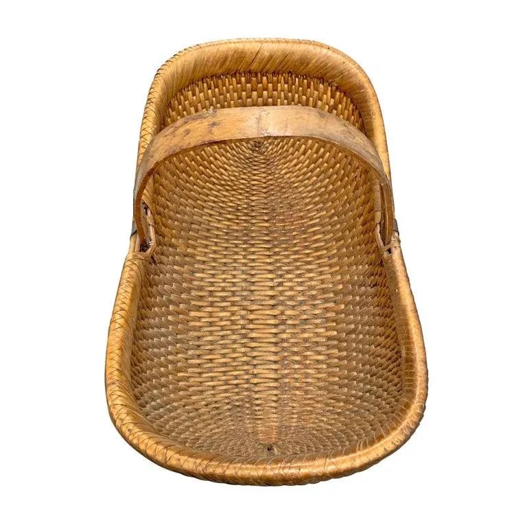 Mid-20th Century Chinese Woven Reed Basket - 5