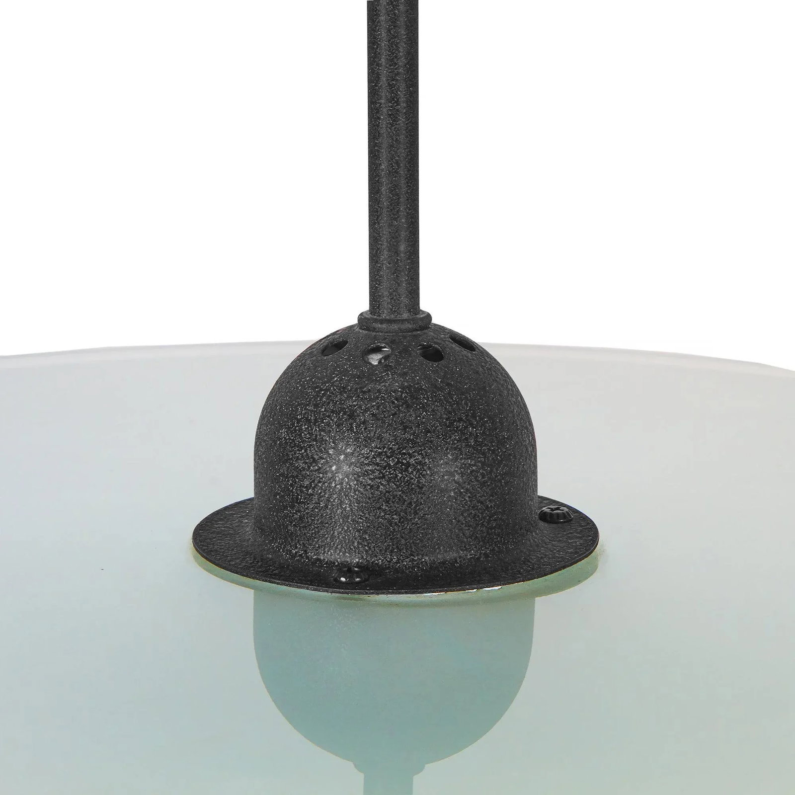 1980s Italian Modern Frosted Glass Pendant Light - 2