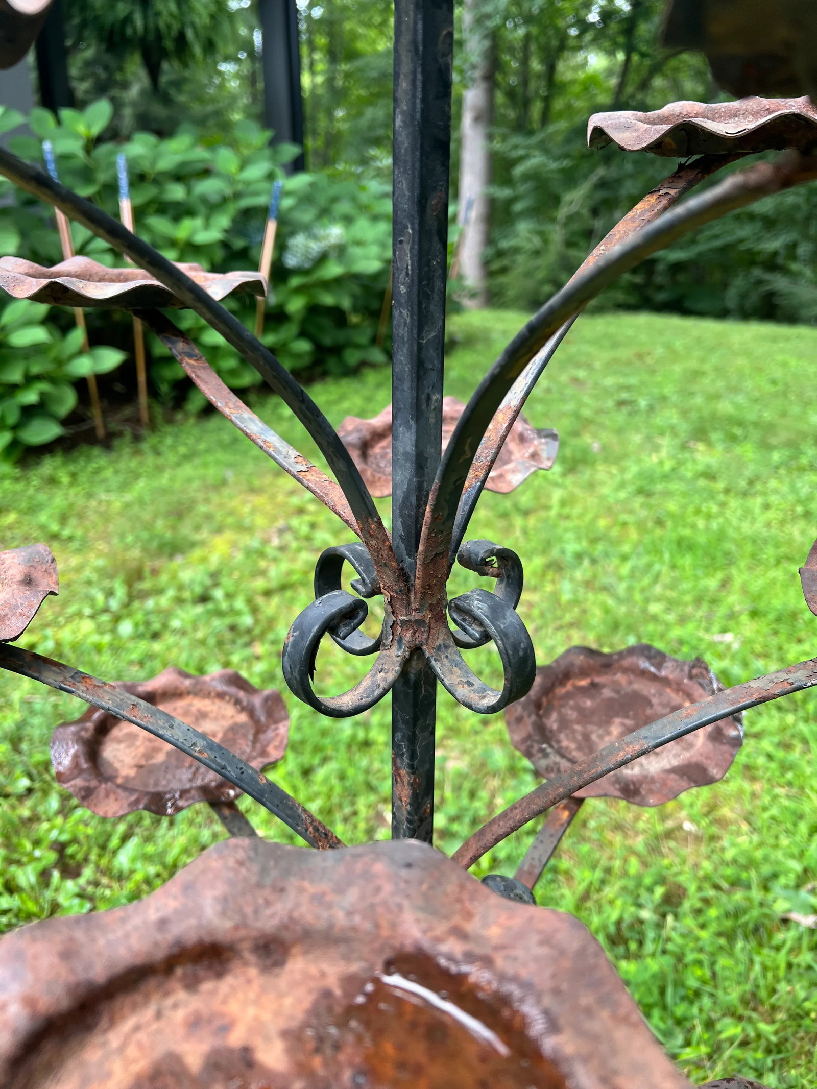 Vintage Wrought Iron Plant Stand - 3