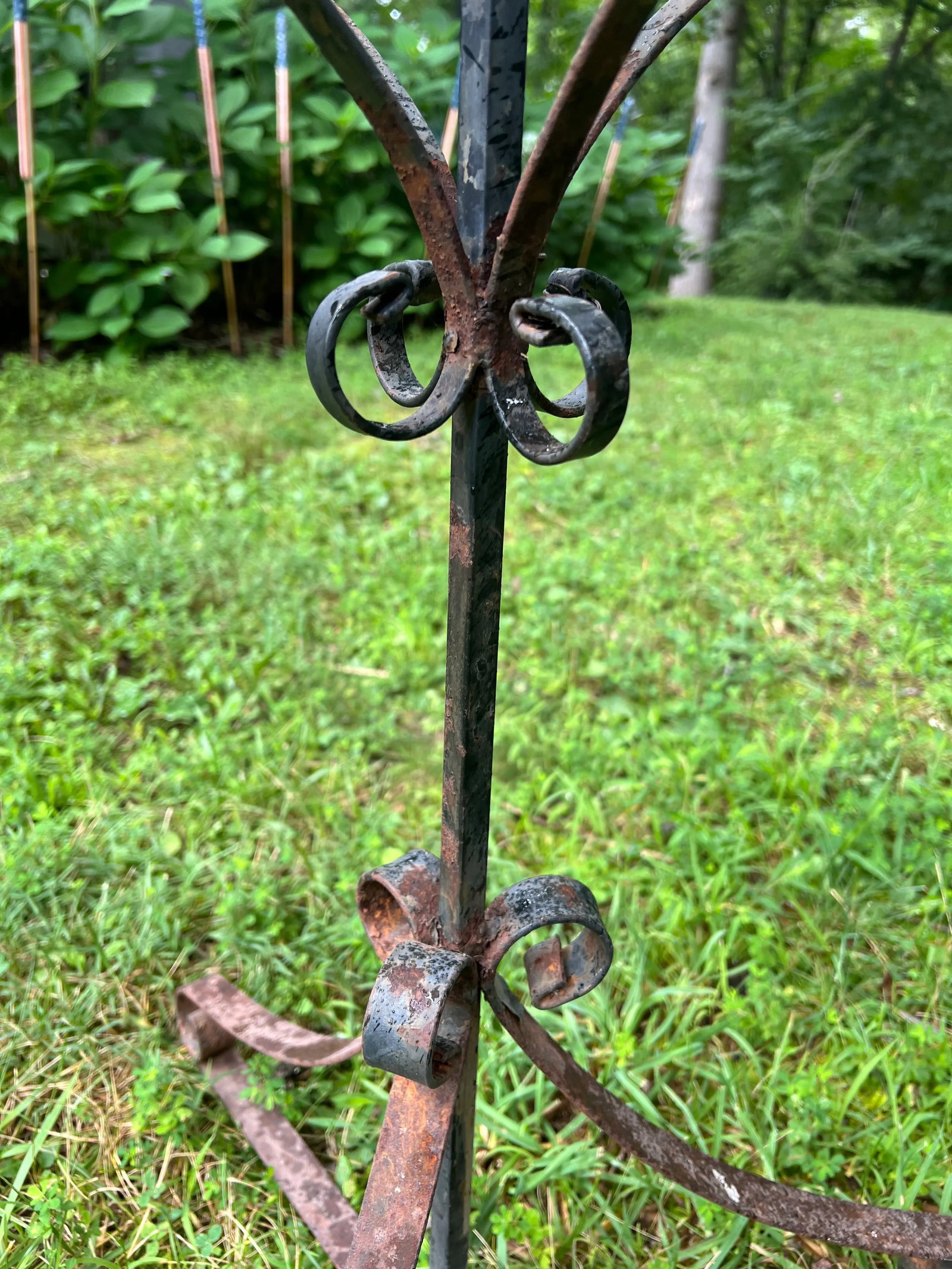 Vintage Wrought Iron Plant Stand - 5