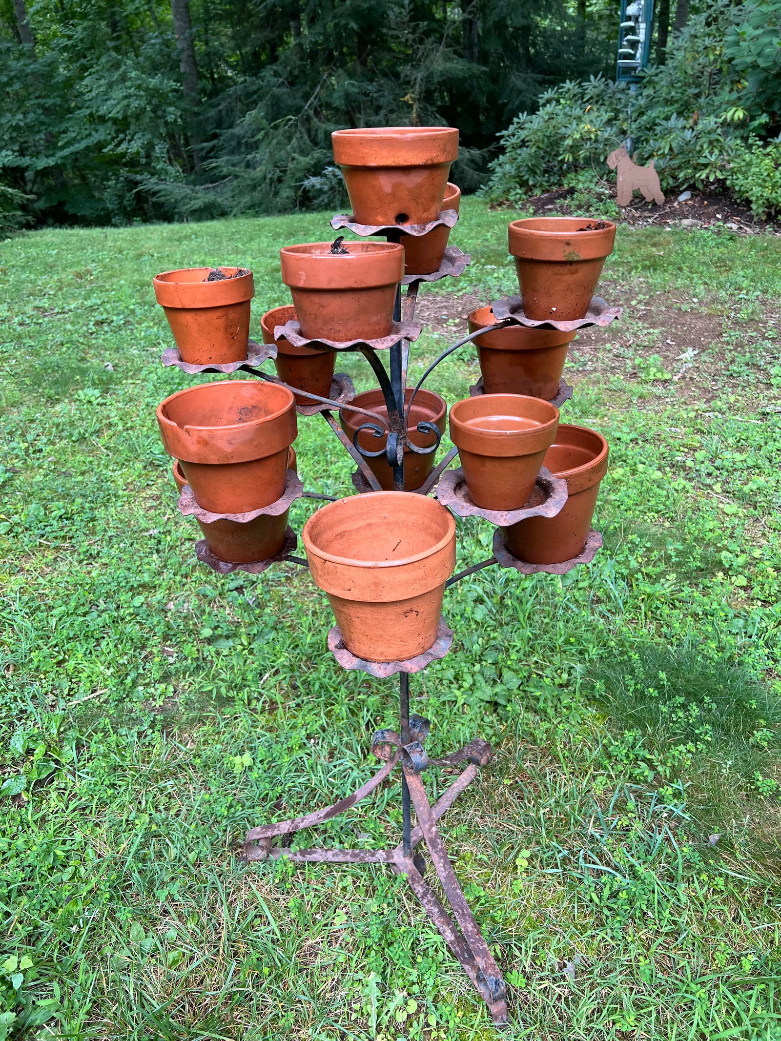 Vintage Wrought Iron Plant Stand - 7