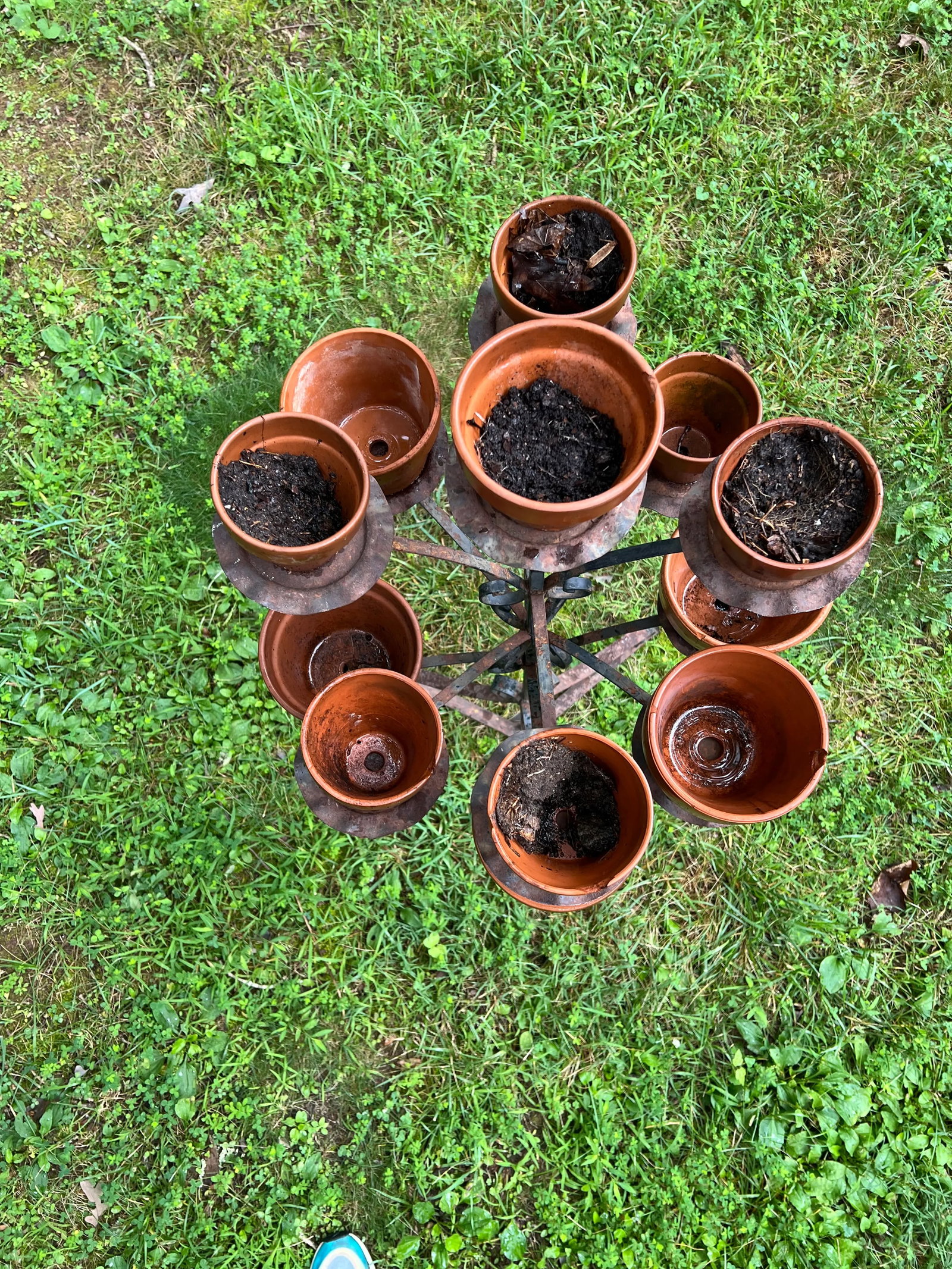 Vintage Wrought Iron Plant Stand - 8
