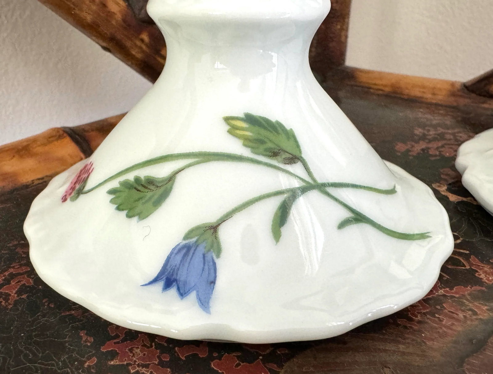 D Porthault Limoges Porcelain Hand Painted Candleholders - 9
