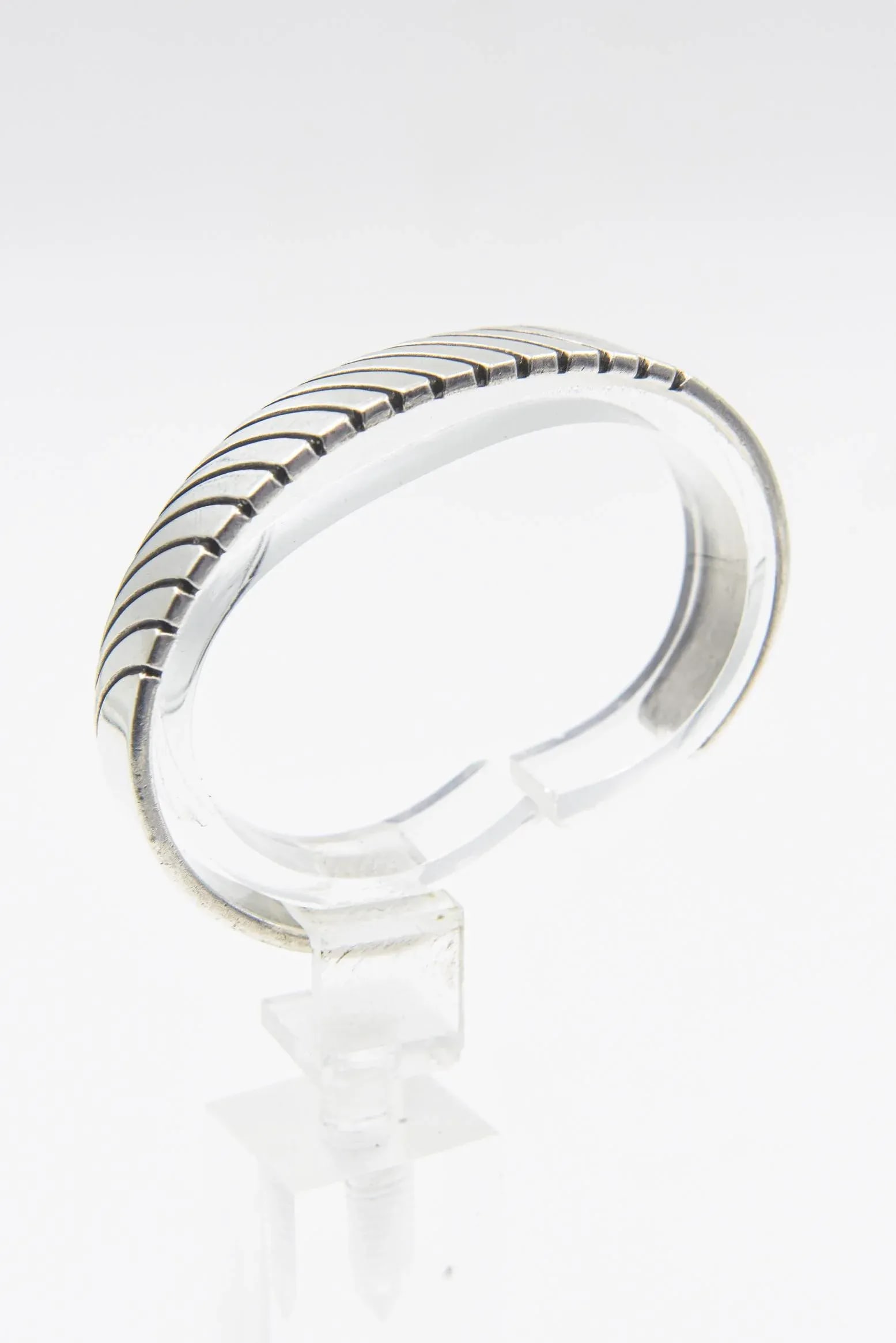 Navajo Native American Sterling Silver Cuff Bracelet by Steve Yellowhorse - 10