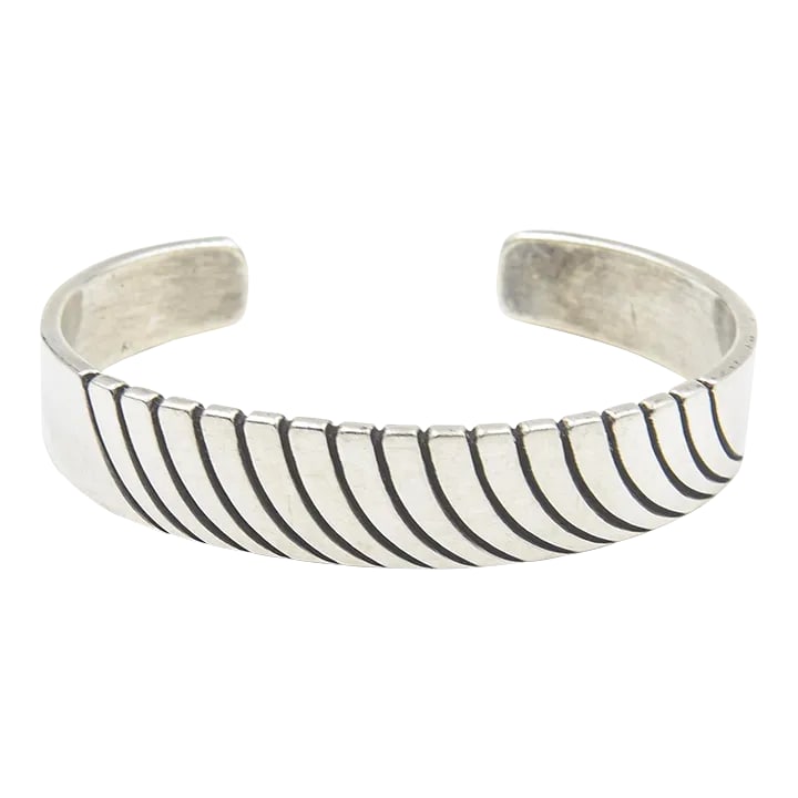 Navajo Native American Sterling Silver Cuff Bracelet by Steve Yellowhorse (1 of 12)
