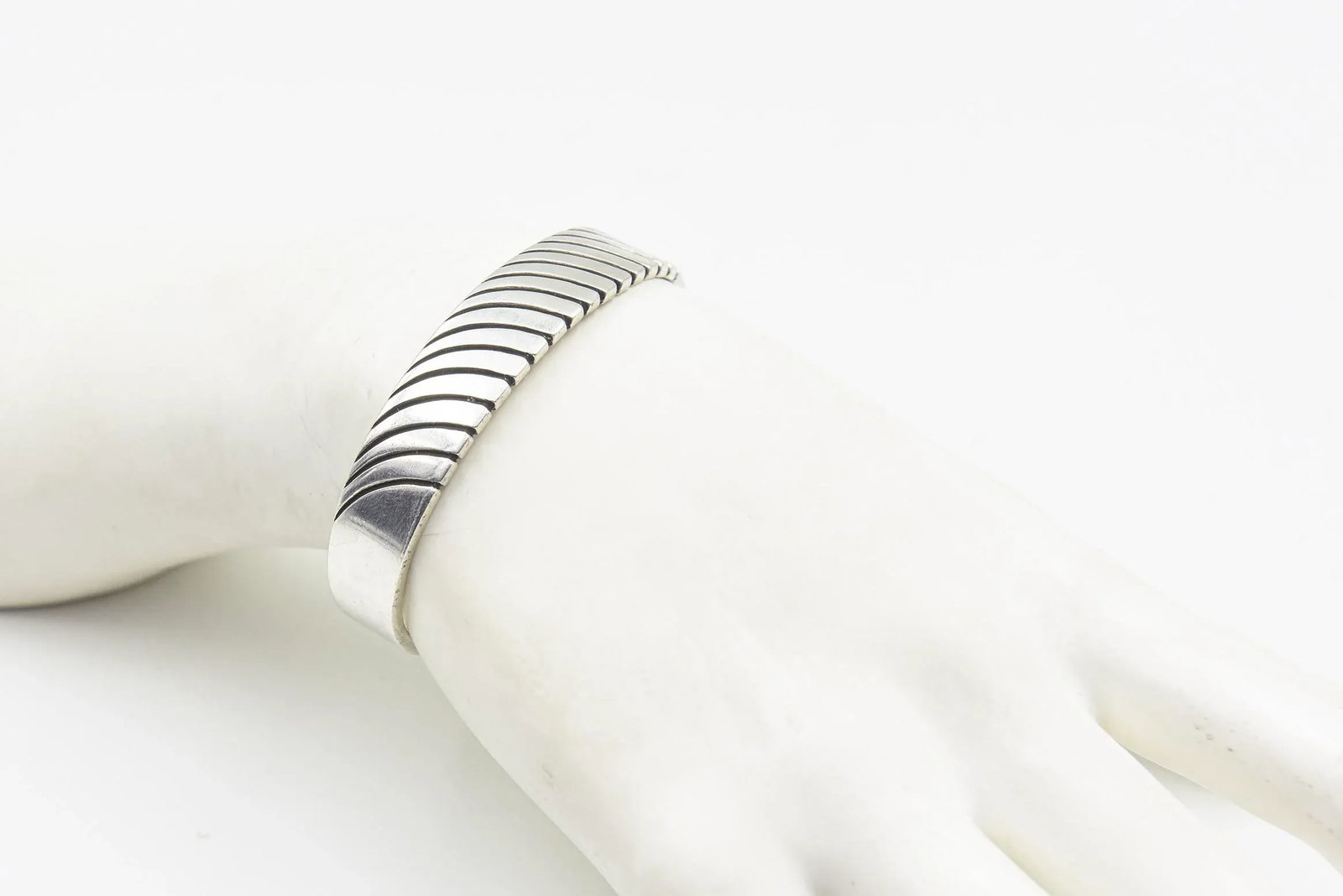 Navajo Native American Sterling Silver Cuff Bracelet by Steve Yellowhorse - 2