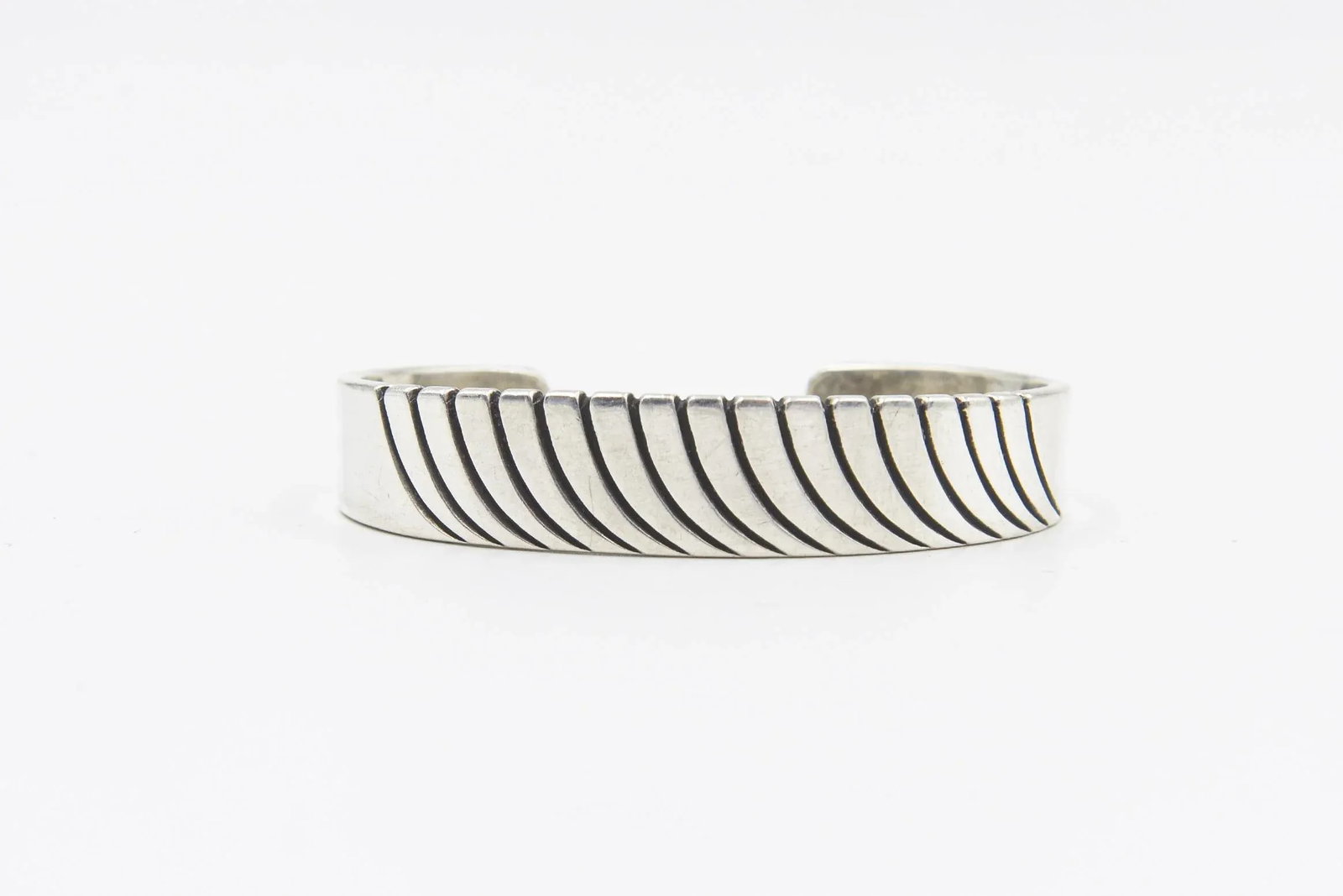 Navajo Native American Sterling Silver Cuff Bracelet by Steve Yellowhorse - 3