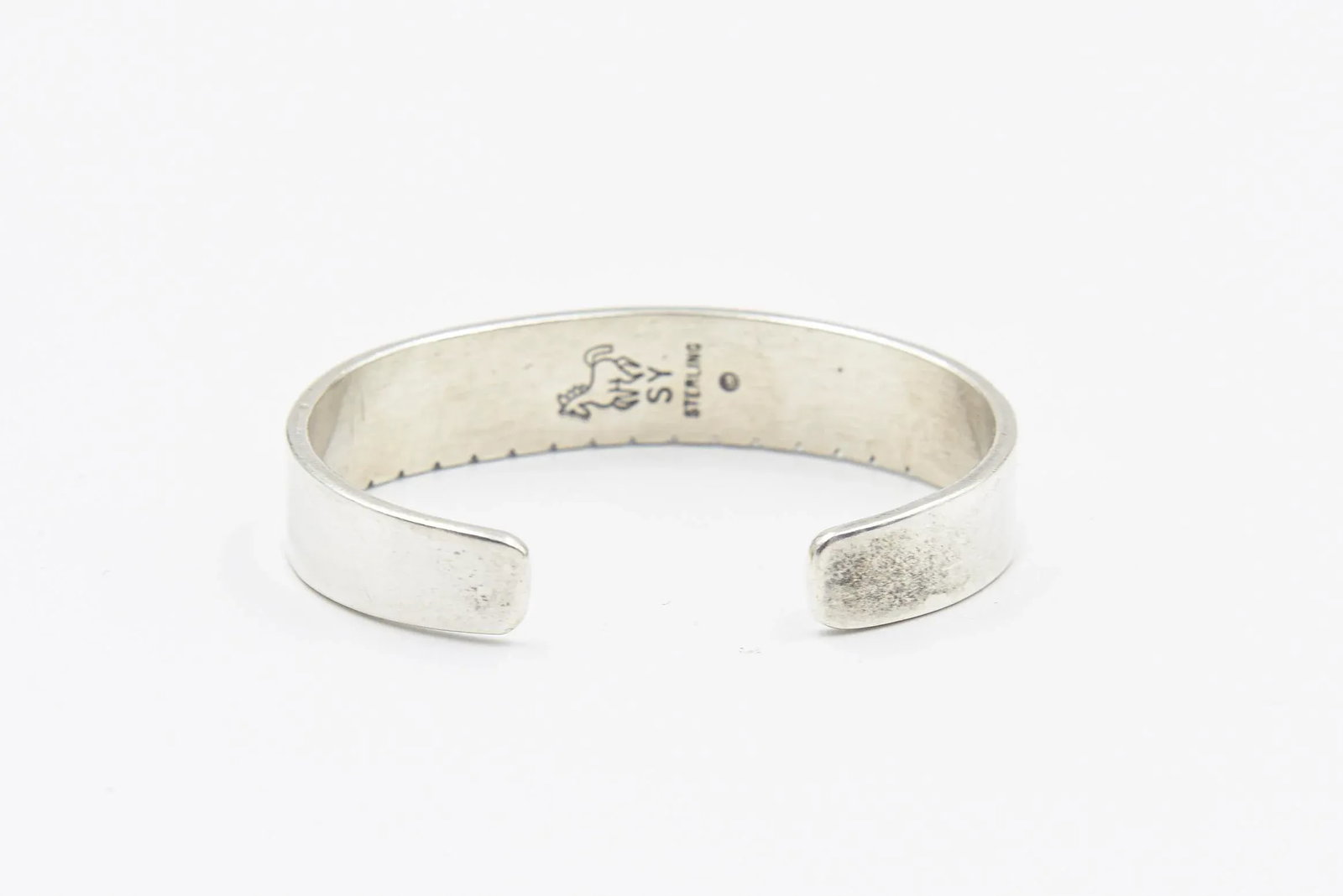 Navajo Native American Sterling Silver Cuff Bracelet by Steve Yellowhorse - 5
