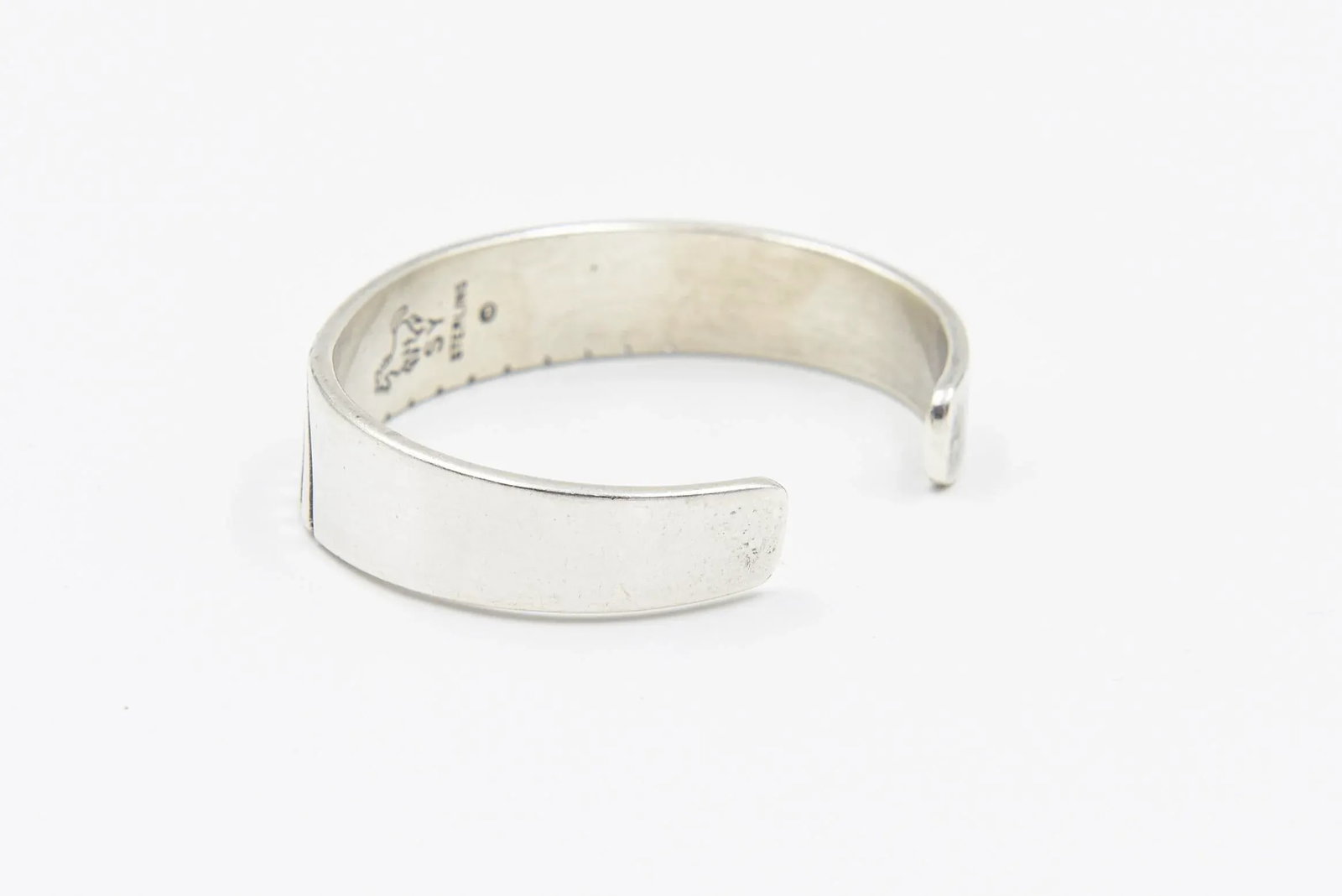 Navajo Native American Sterling Silver Cuff Bracelet by Steve Yellowhorse - 6