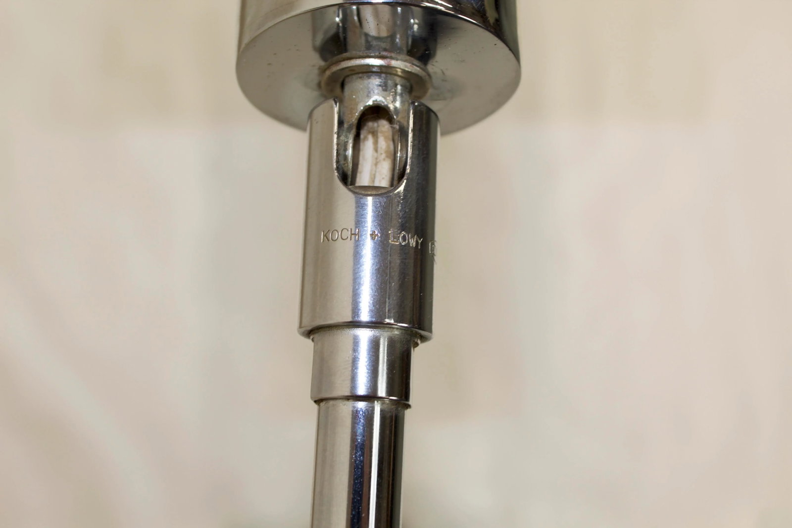Vintage Koch & Lowy Carrara Marble and Chrome Desk Lamp - 2