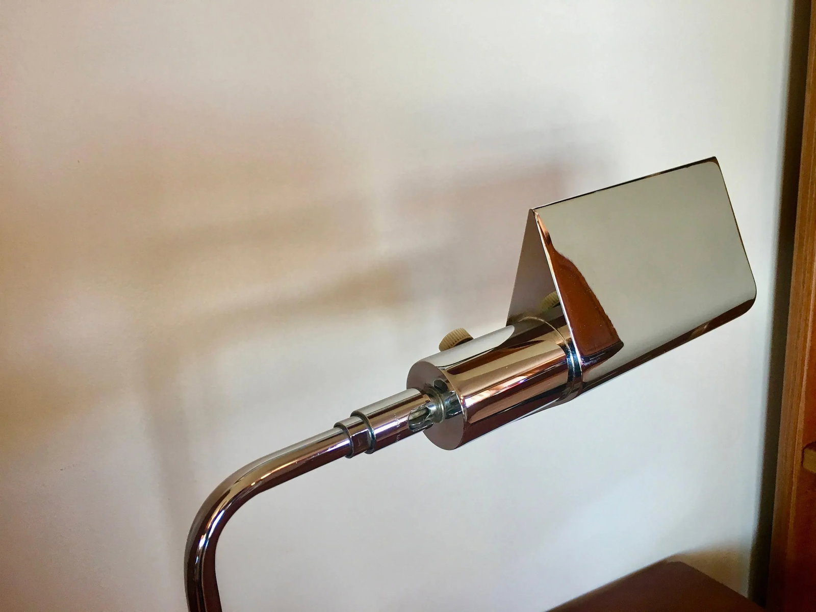 Vintage Koch & Lowy Carrara Marble and Chrome Desk Lamp - 4
