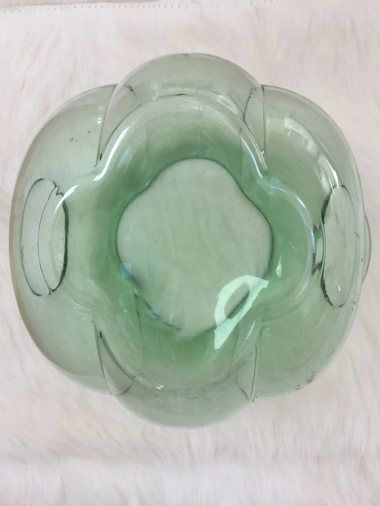 George Sakier for Fostoria Glass Company Green "Lotus" Vase - 8