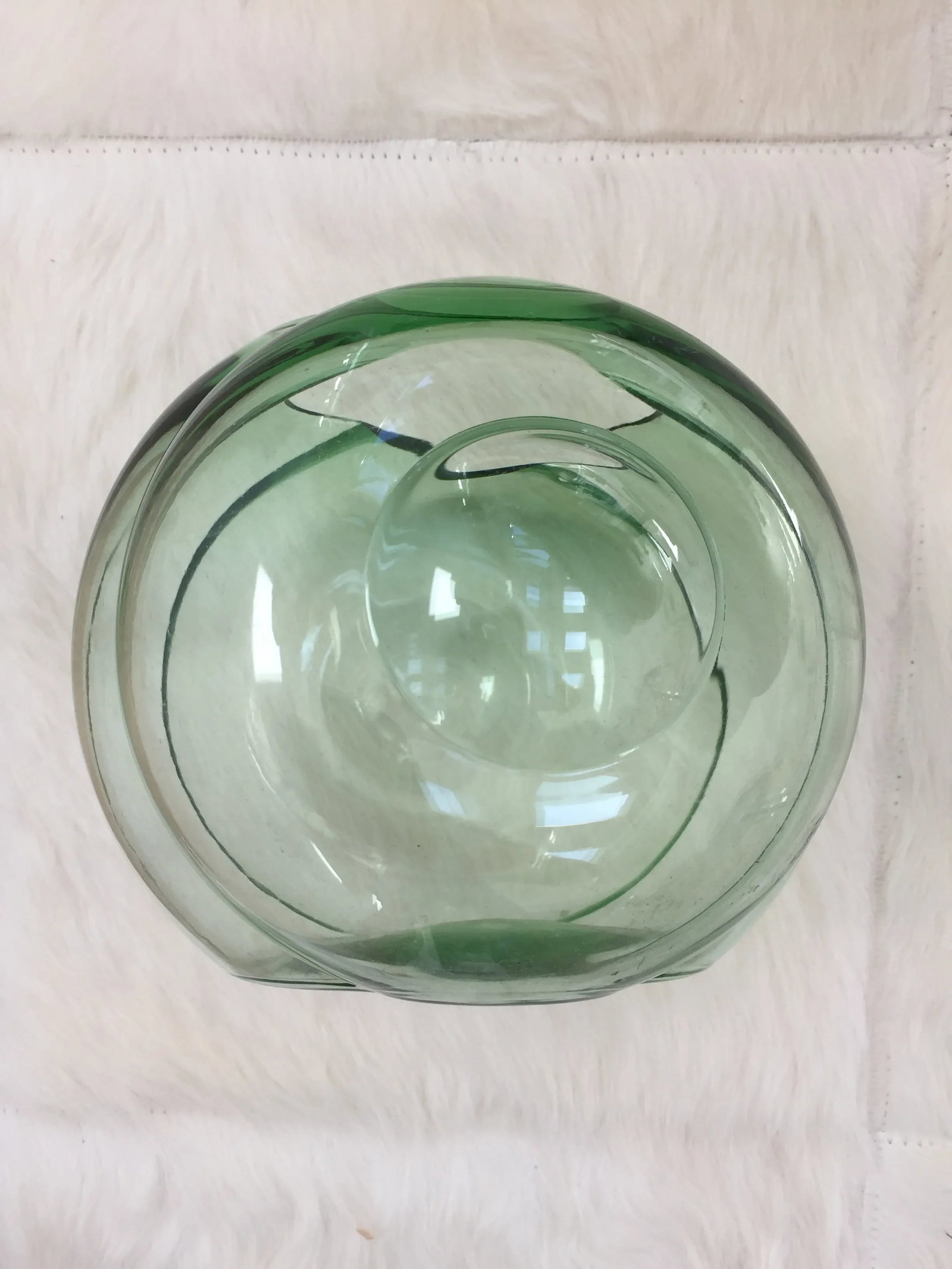 George Sakier for Fostoria Glass Company Green "Lotus" Vase - 9