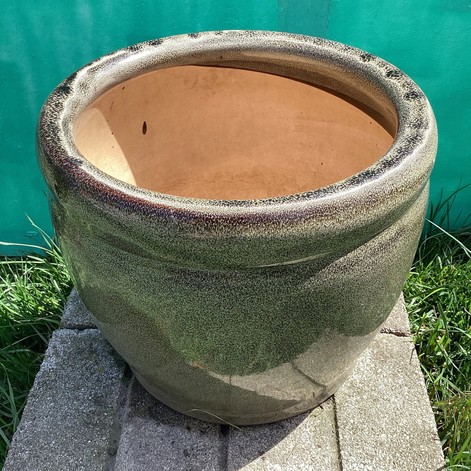 Late 20th Century Large Outdoor/Indoor Glazed Ceramic Planter - 2