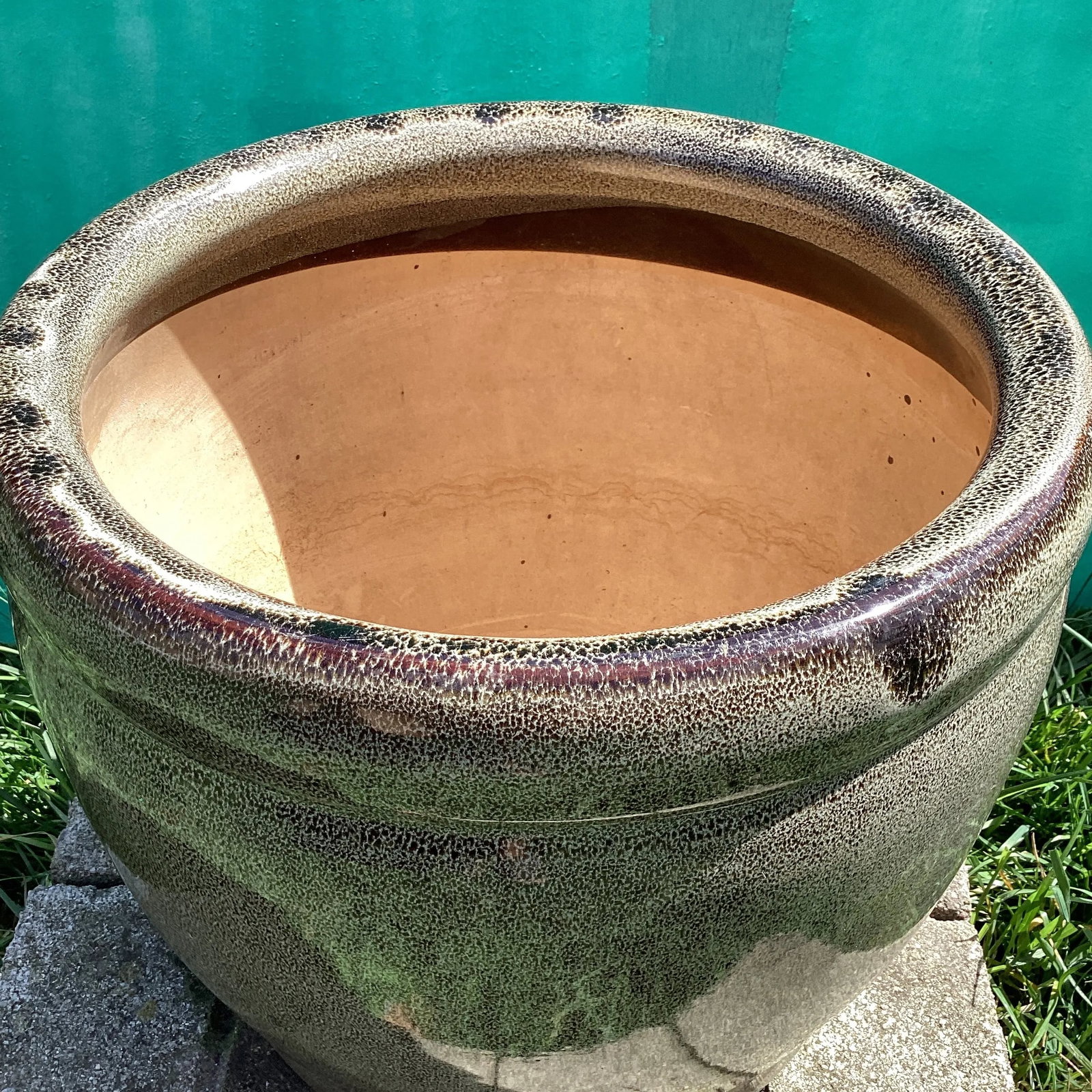 Late 20th Century Large Outdoor/Indoor Glazed Ceramic Planter - 5