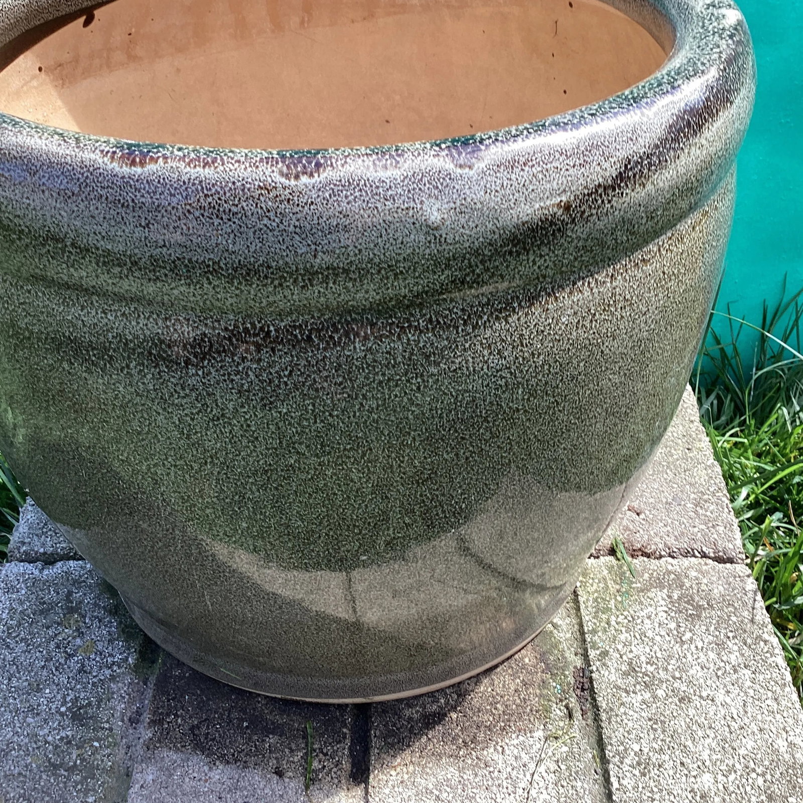 Late 20th Century Large Outdoor/Indoor Glazed Ceramic Planter - 6