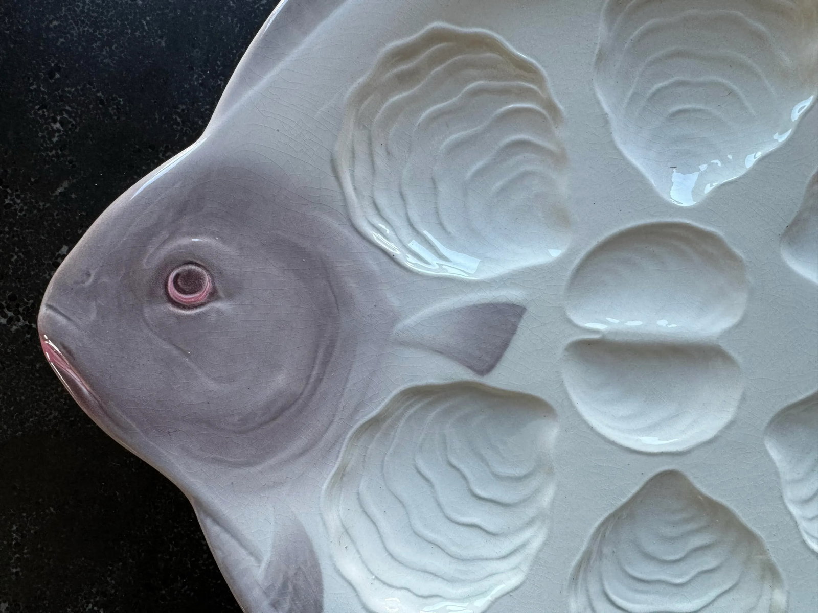 Antique Waechtersbach Pottery Fish Shaped Oyster Serving Plate - 2