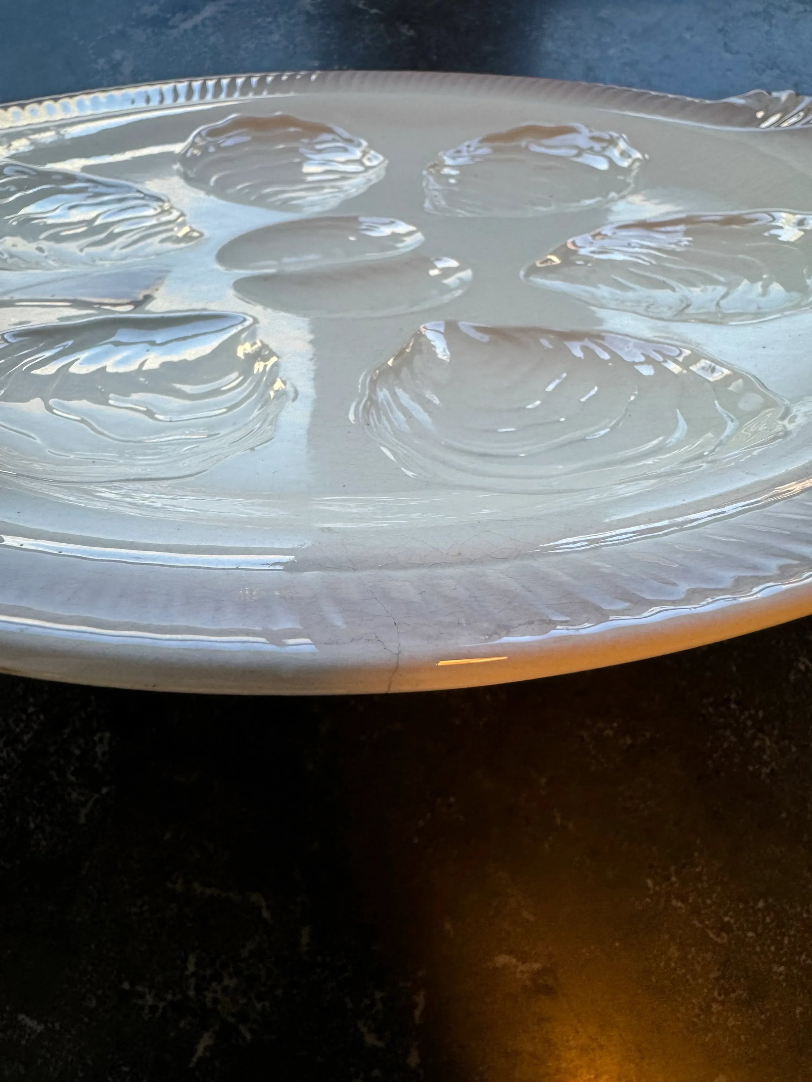 Antique Waechtersbach Pottery Fish Shaped Oyster Serving Plate - 9