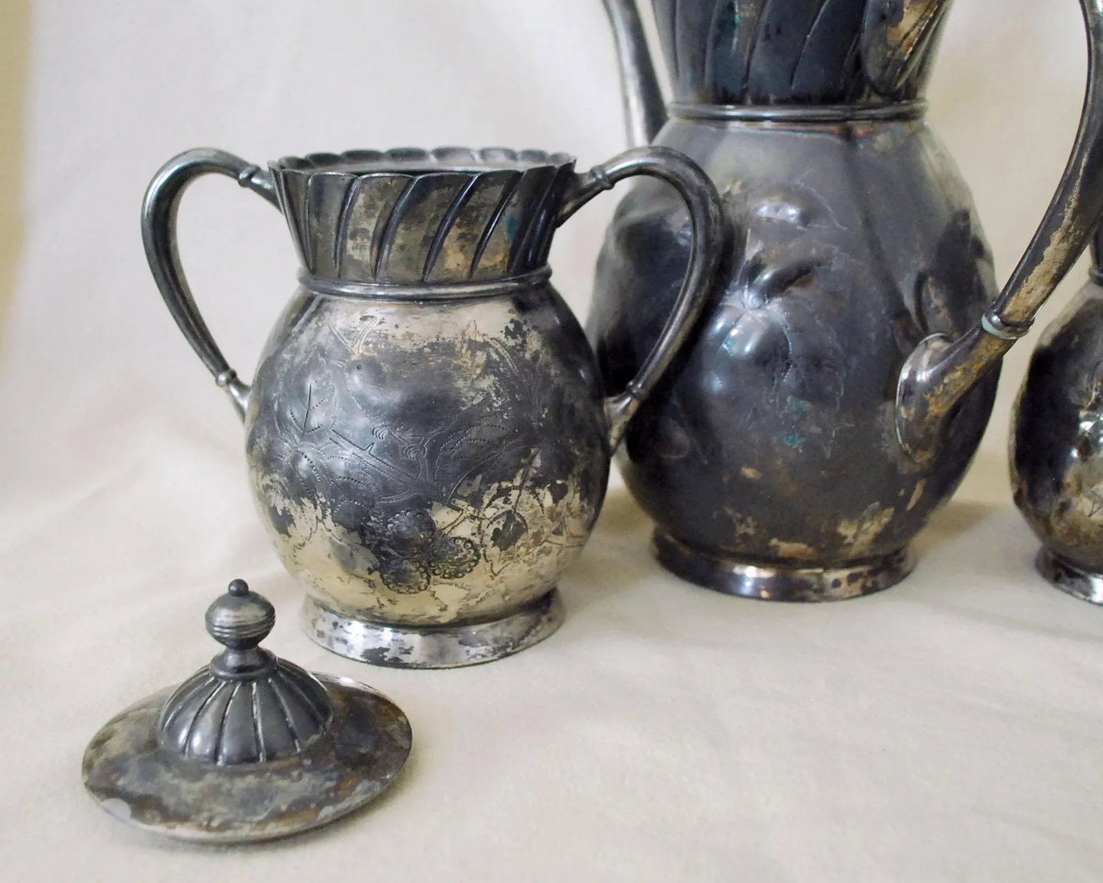Antique Victorian Silver Plate Tea Service - Set of Four - 5