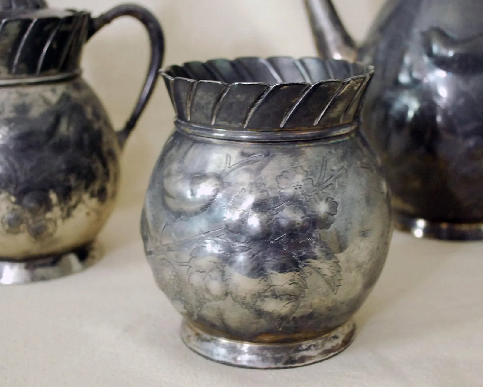 Antique Victorian Silver Plate Tea Service - Set of Four - 7