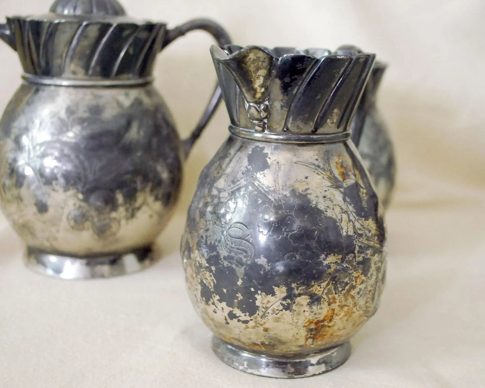 Antique Victorian Silver Plate Tea Service - Set of Four - 8