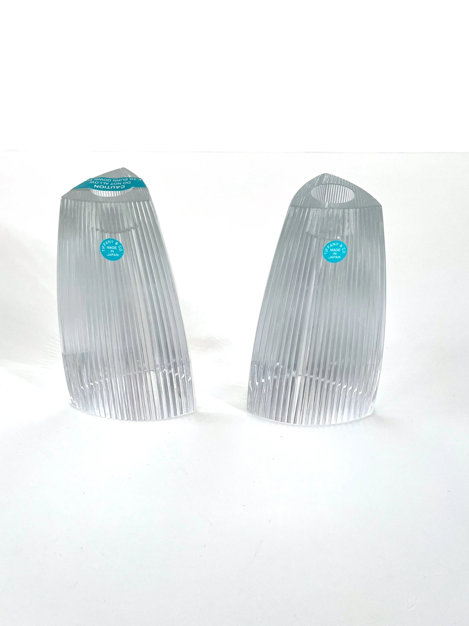 Tiffany Crystal Candleholders, a Pair - 2