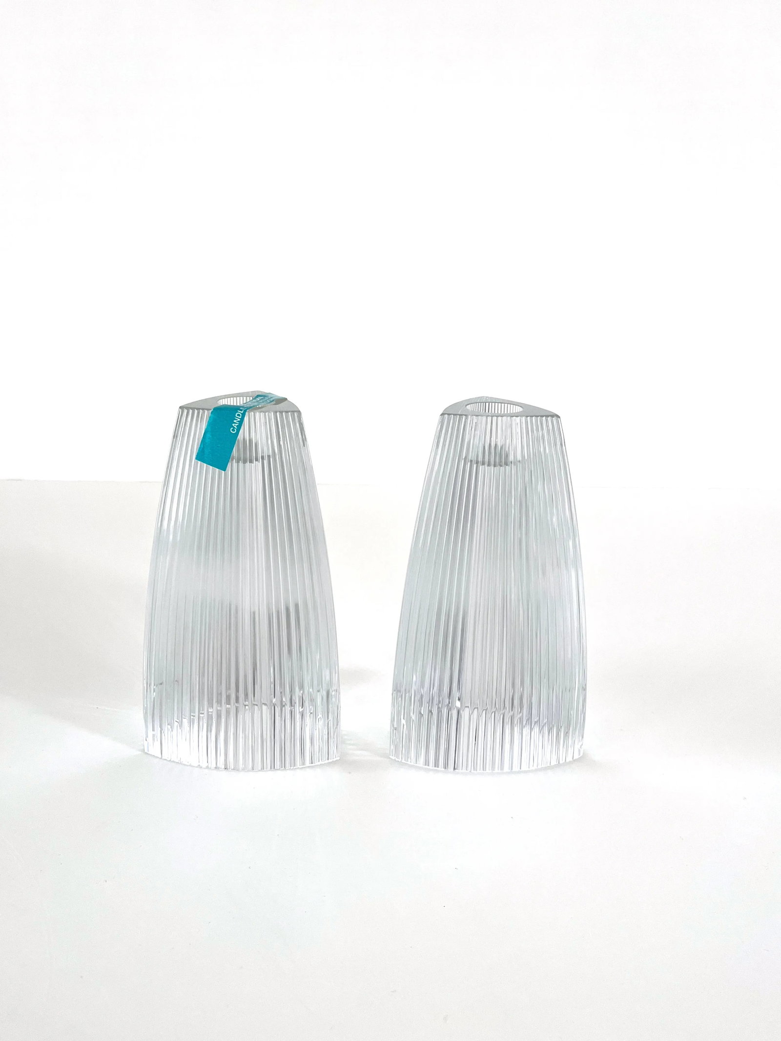 Tiffany Crystal Candleholders, a Pair - 5