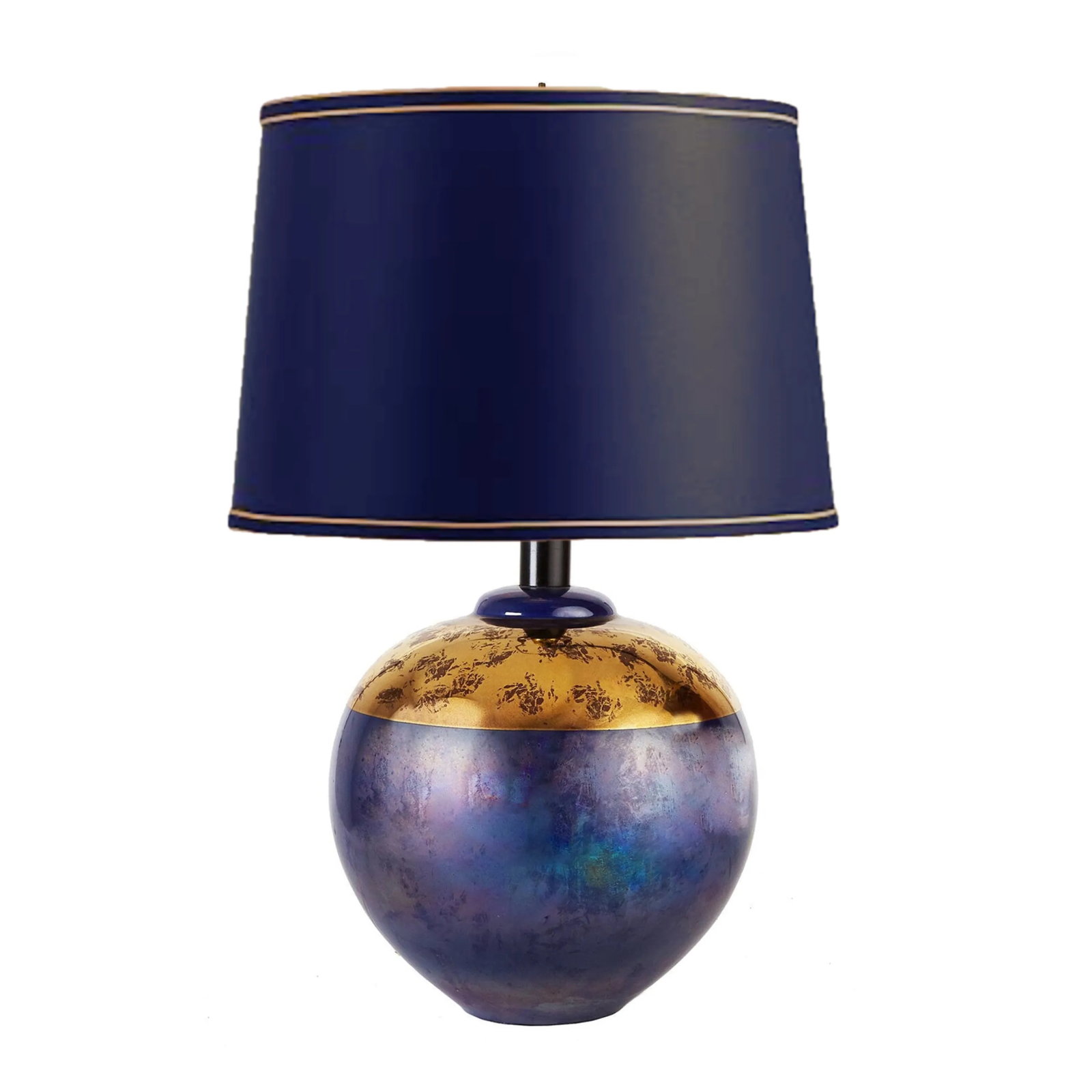 Pair Iridescent Blue Orb Table Lamps by Casual Lamps 1991 - 11